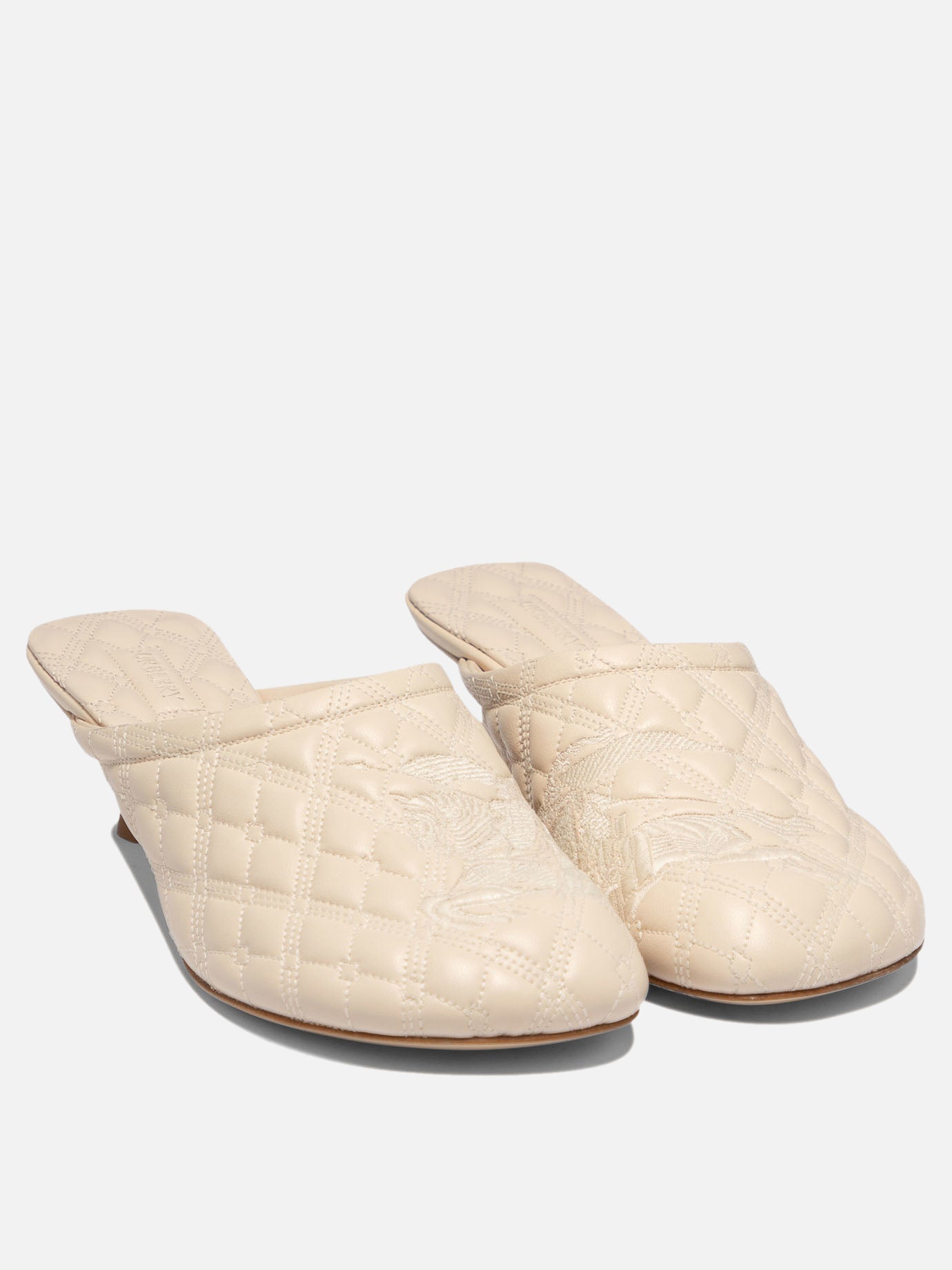 Mules 75% calf leather 25% polyester - 100% leather  Beige - Burberry Women | PDP | Replica Handbags  | 2
