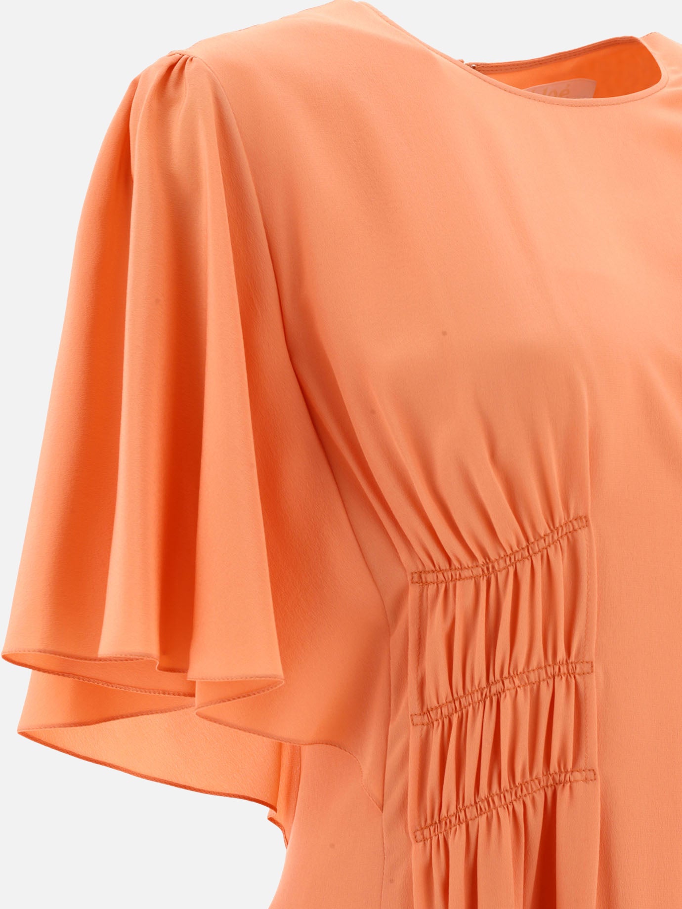 Midi dresses Solid colour  Orange - Chloé Women | PDP | Replica Handbags  | thumbnail_4