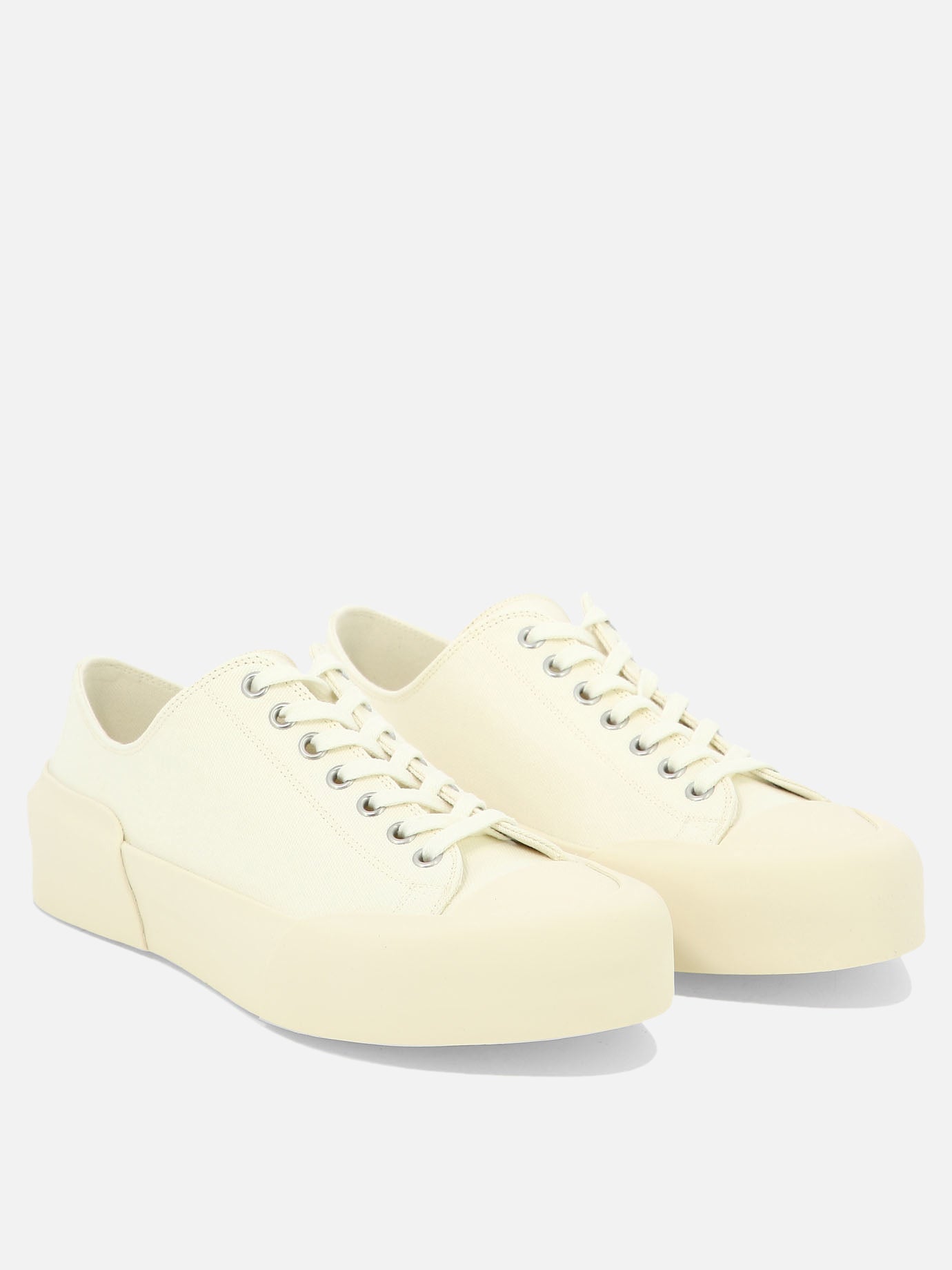 Low top sneakers 100% cotton - 100% rubber  White - Jil Sander Women | PLP | Replica Handbags  | 2

