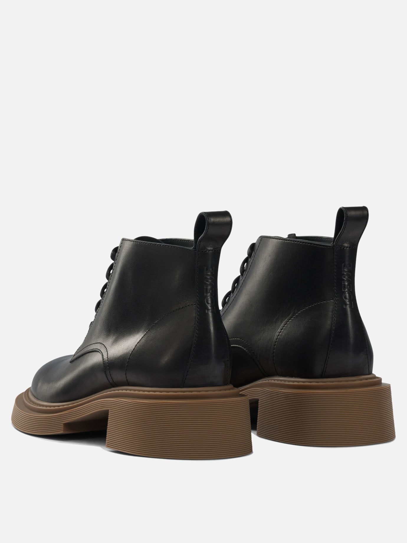 Lace-up boots 100% calf leather - 100% rubber  Black - Loewe Men | PDP | Replica Handbags  | thumbnail_4