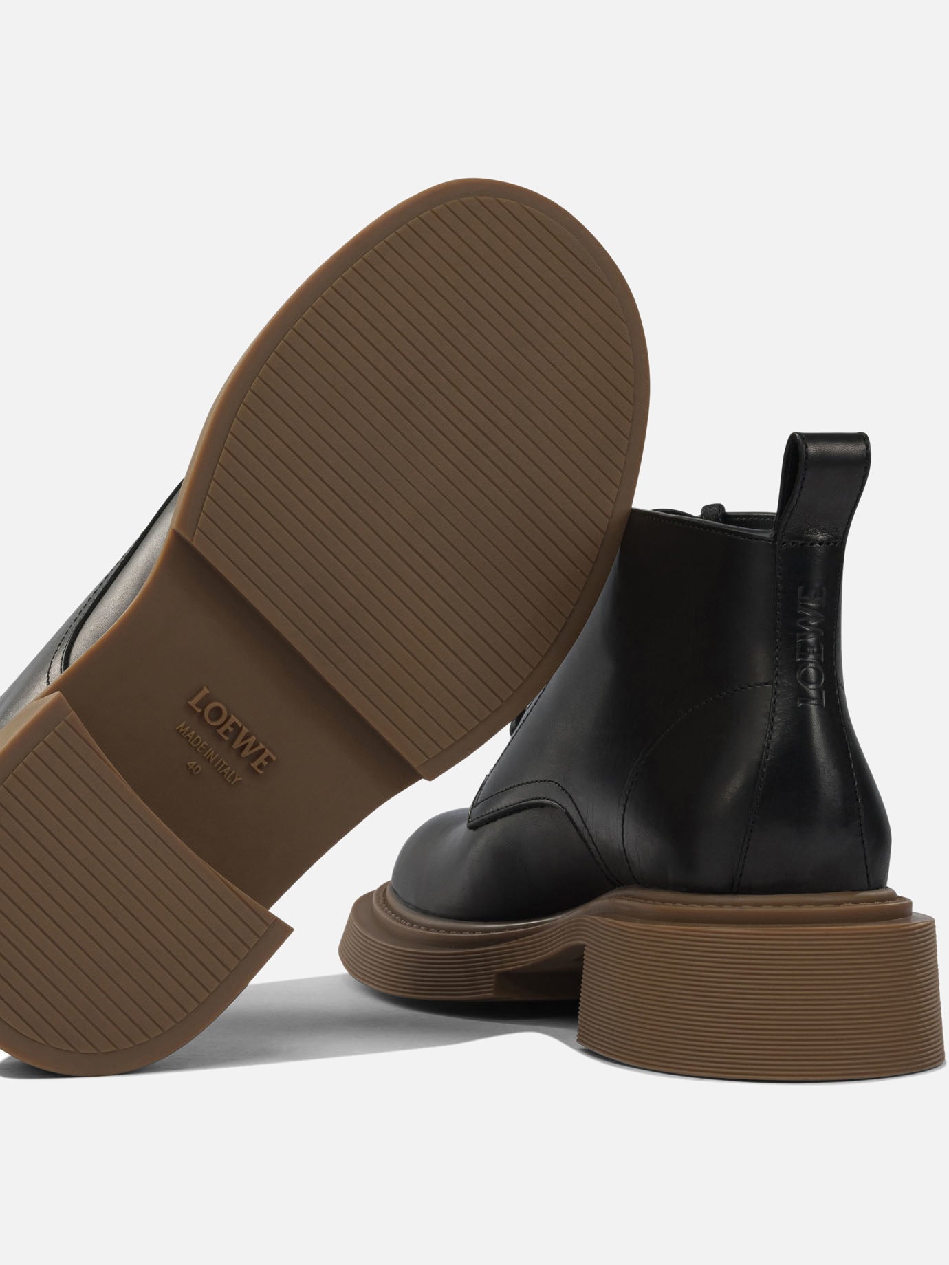 Lace-up boots 100% calf leather - 100% rubber  Black - Loewe Men | PDP | Replica Handbags  | thumbnail_5
