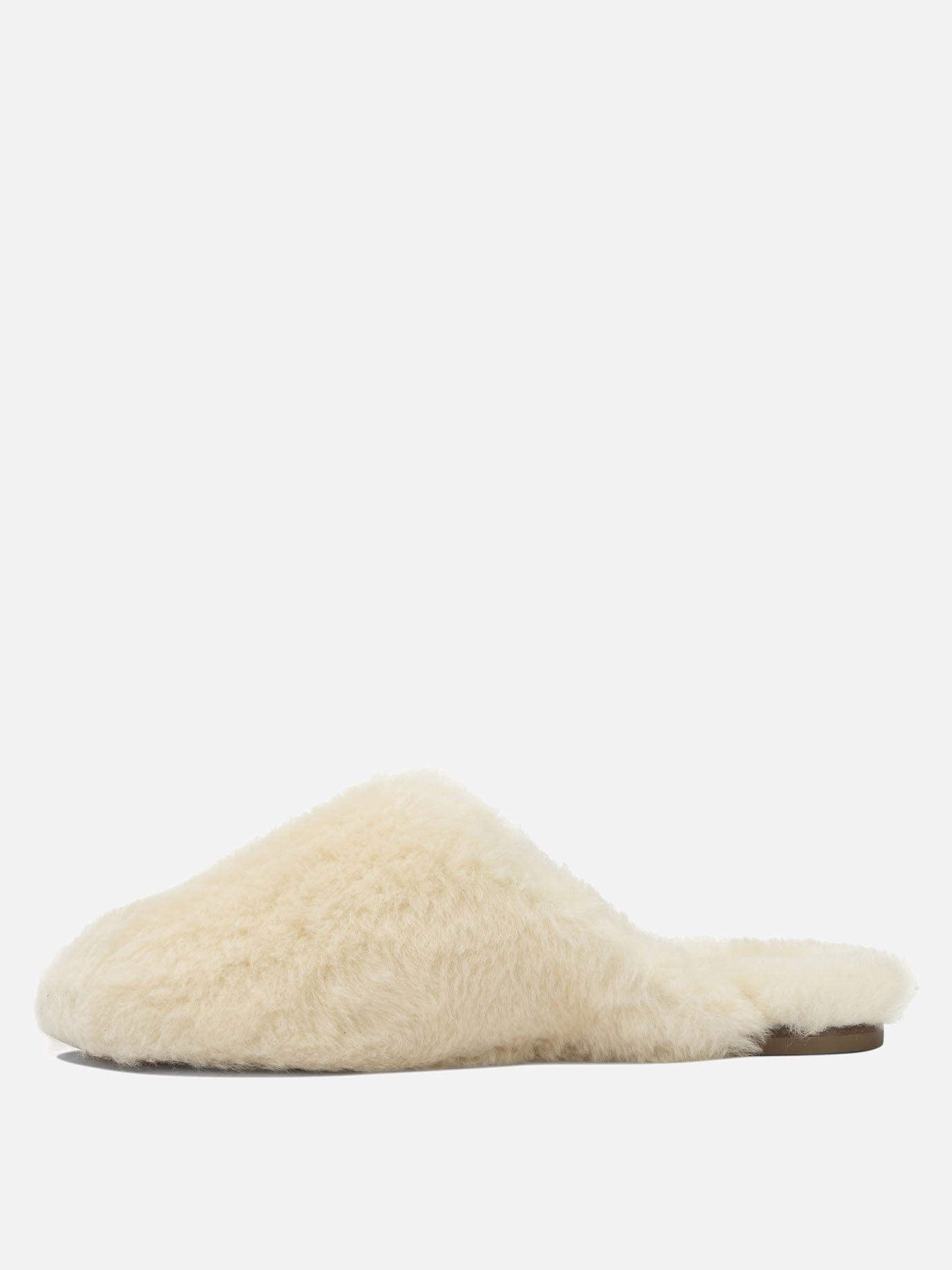 Slippers 100% shearling on calf leather - 100% leather  White - Aeyde Women | PDP | Replica Handbags  | thumbnail_3
