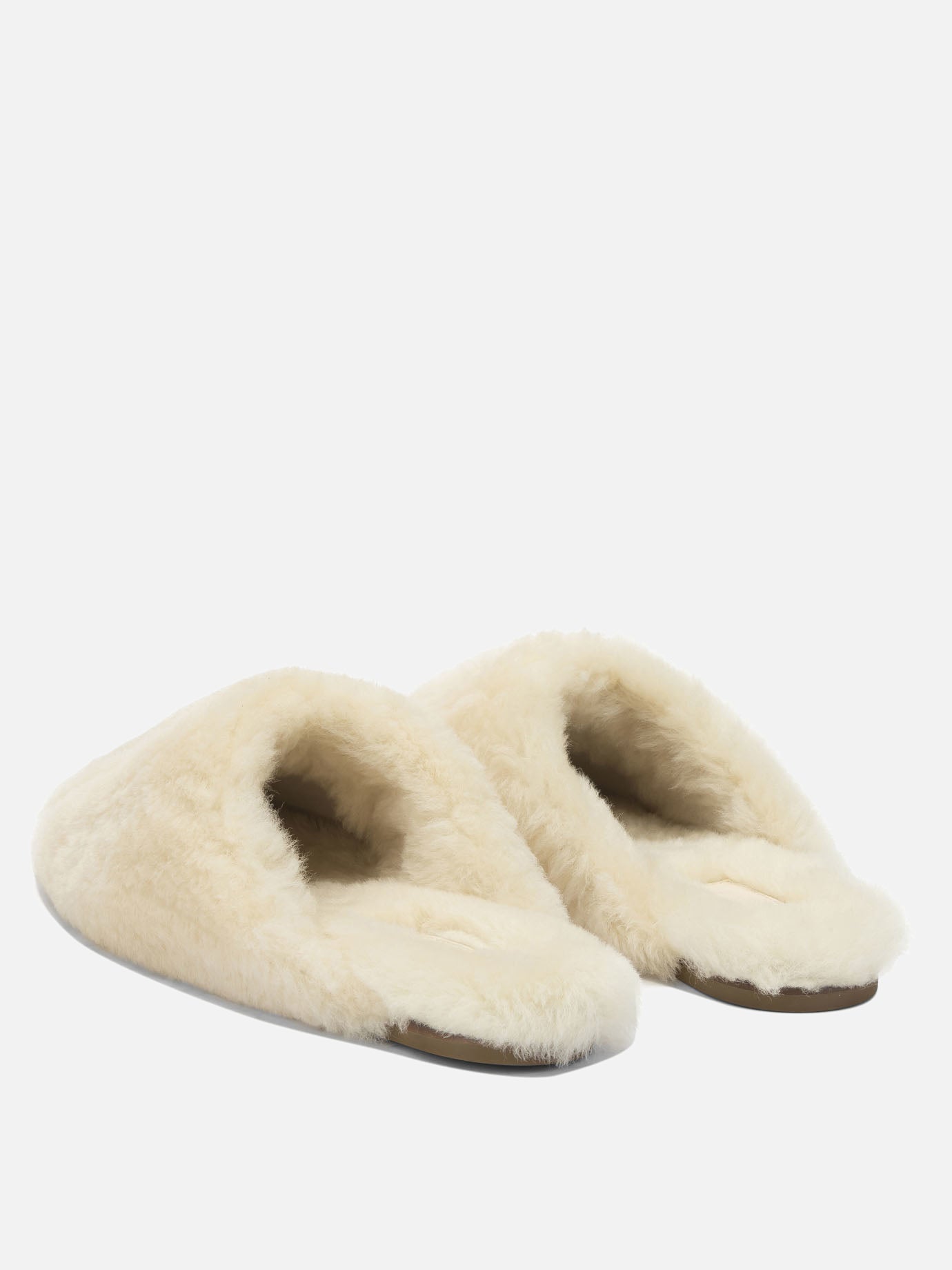 Slippers 100% shearling on calf leather - 100% leather  White - Aeyde Women | PDP | Replica Handbags  | Zoom-Modal_4
