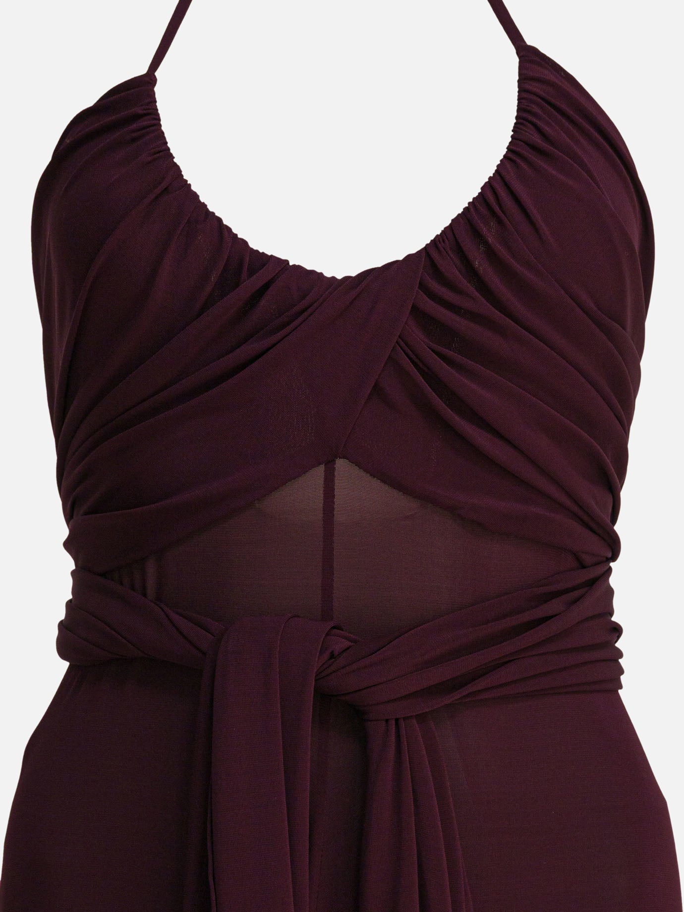 Long dresses Solid colour  Bordeaux - Alaïa Women | PDP | Replica Handbags  | Zoom-Modal_4
