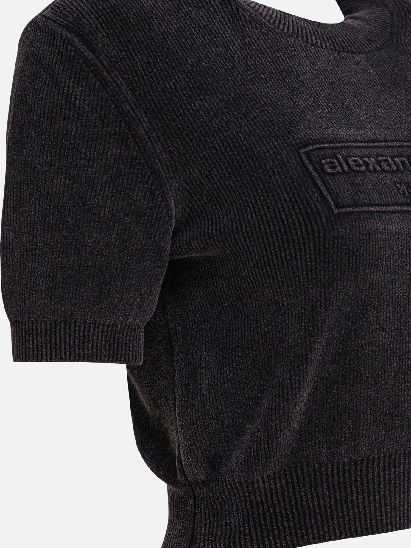 Crewneck t-shirts Logo  Black - Alexander Wang Women | PDP | Replica Handbags  | Zoom-Modal_4
