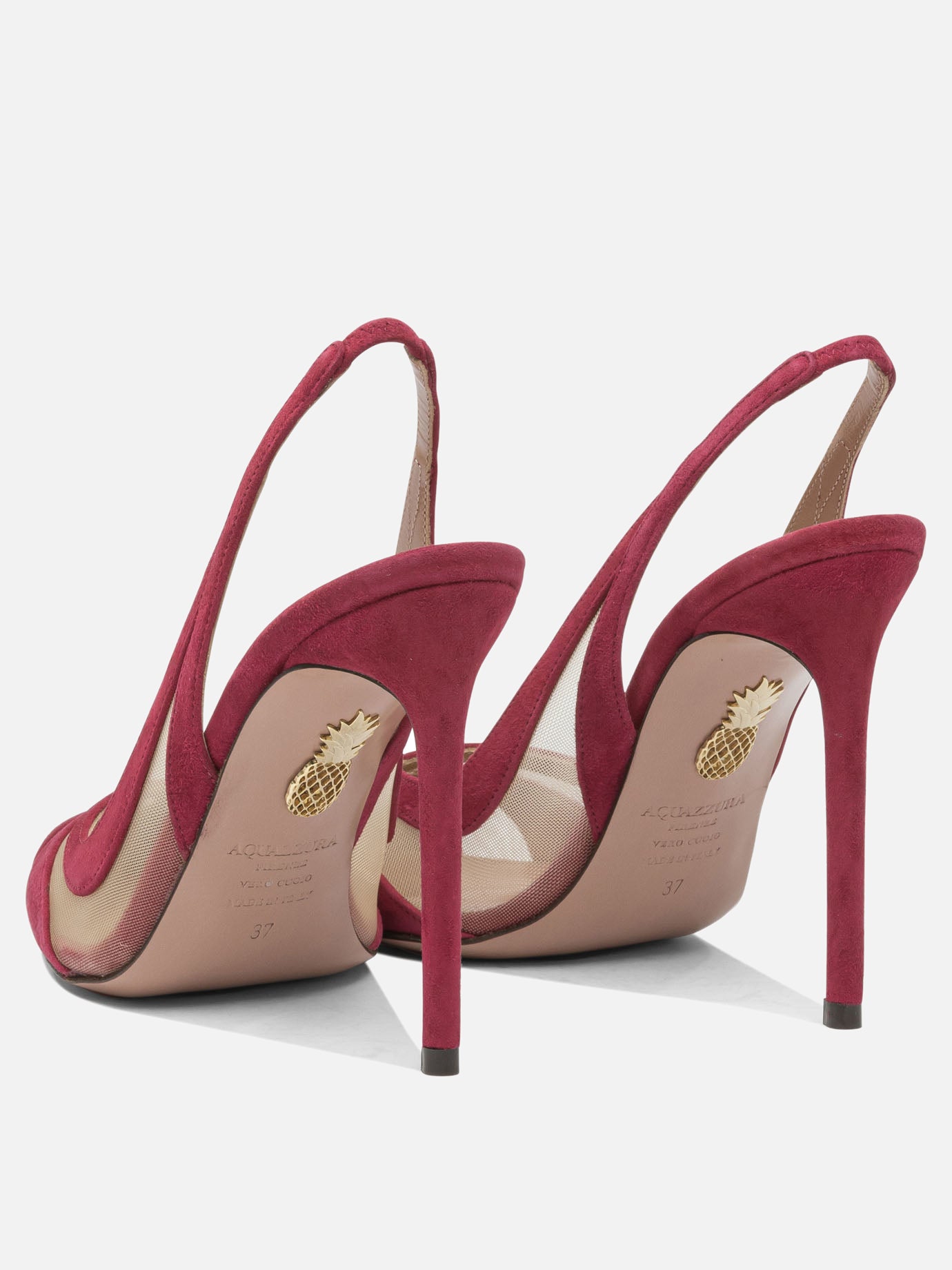 Slingbacks 70% Kid suede leather 30% polyamide - 100% calf leather  Red - Aquazzura Women | PDP | Replica Handbags  | thumbnail_4