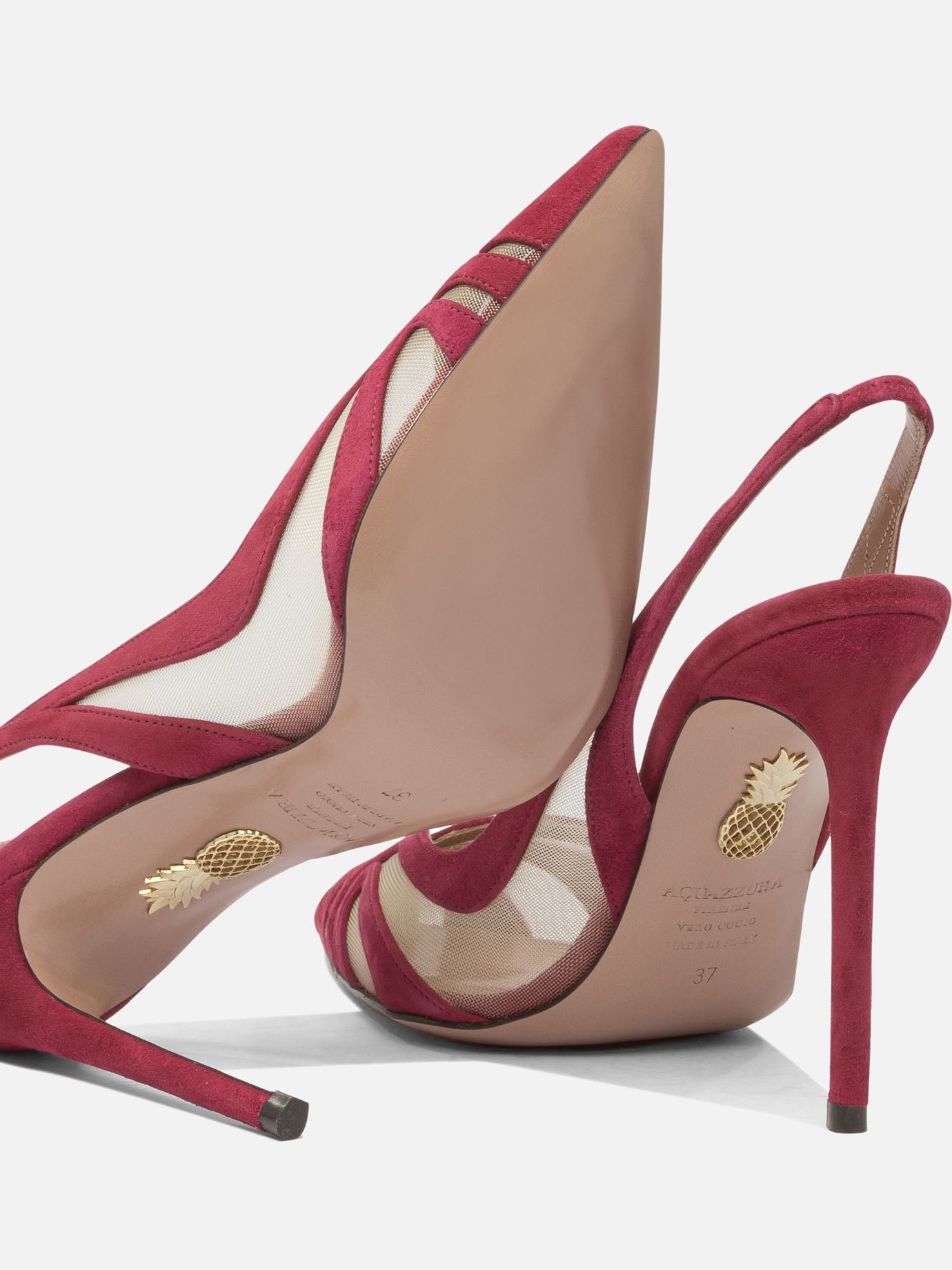 Slingbacks 70% Kid suede leather 30% polyamide - 100% calf leather  Red - Aquazzura Women | PDP | Replica Handbags  | thumbnail_5