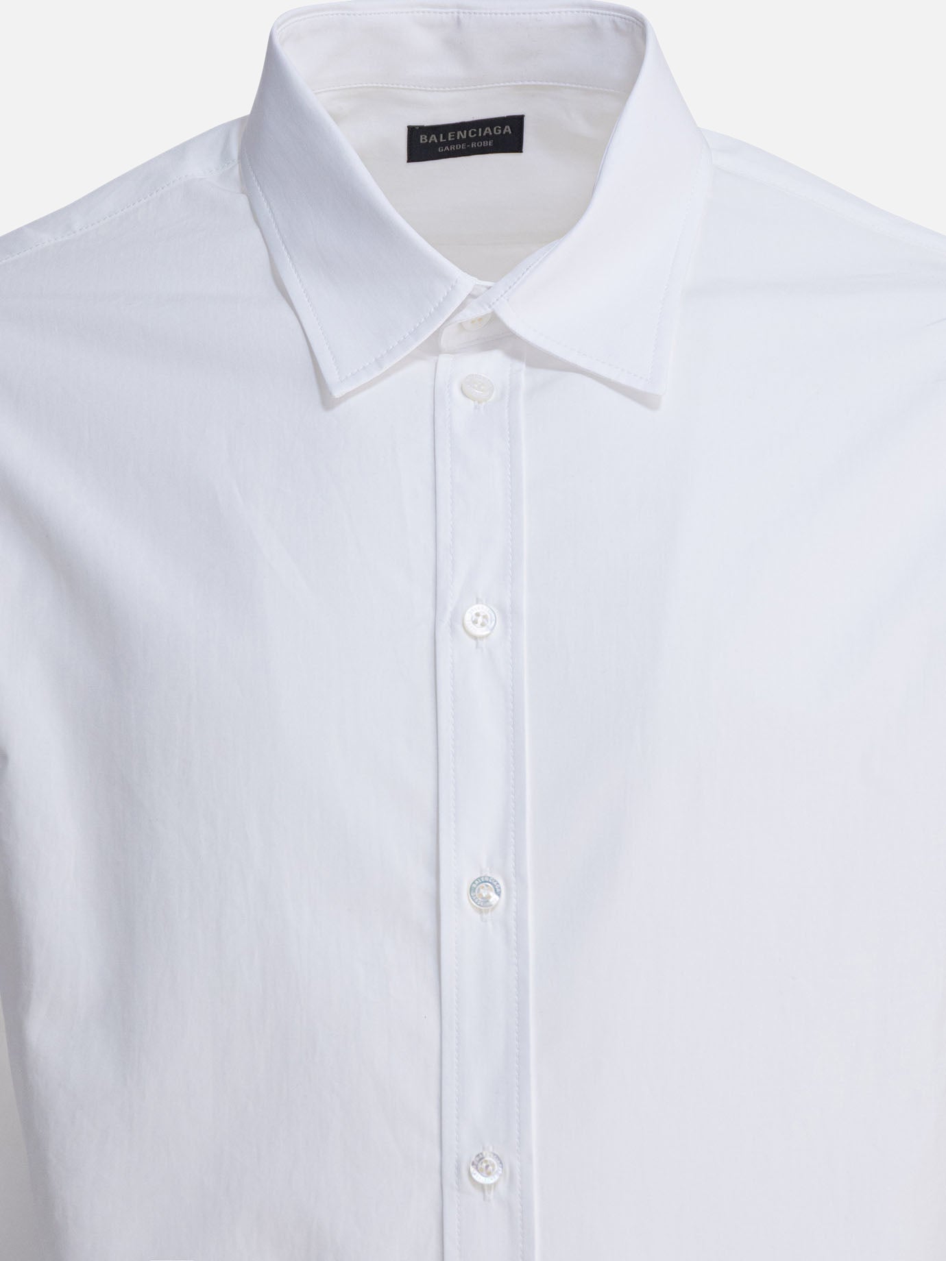Formal shirts Solid colour  White - Balenciaga Men | PDP | Replica Handbags  | Zoom-Modal_3
