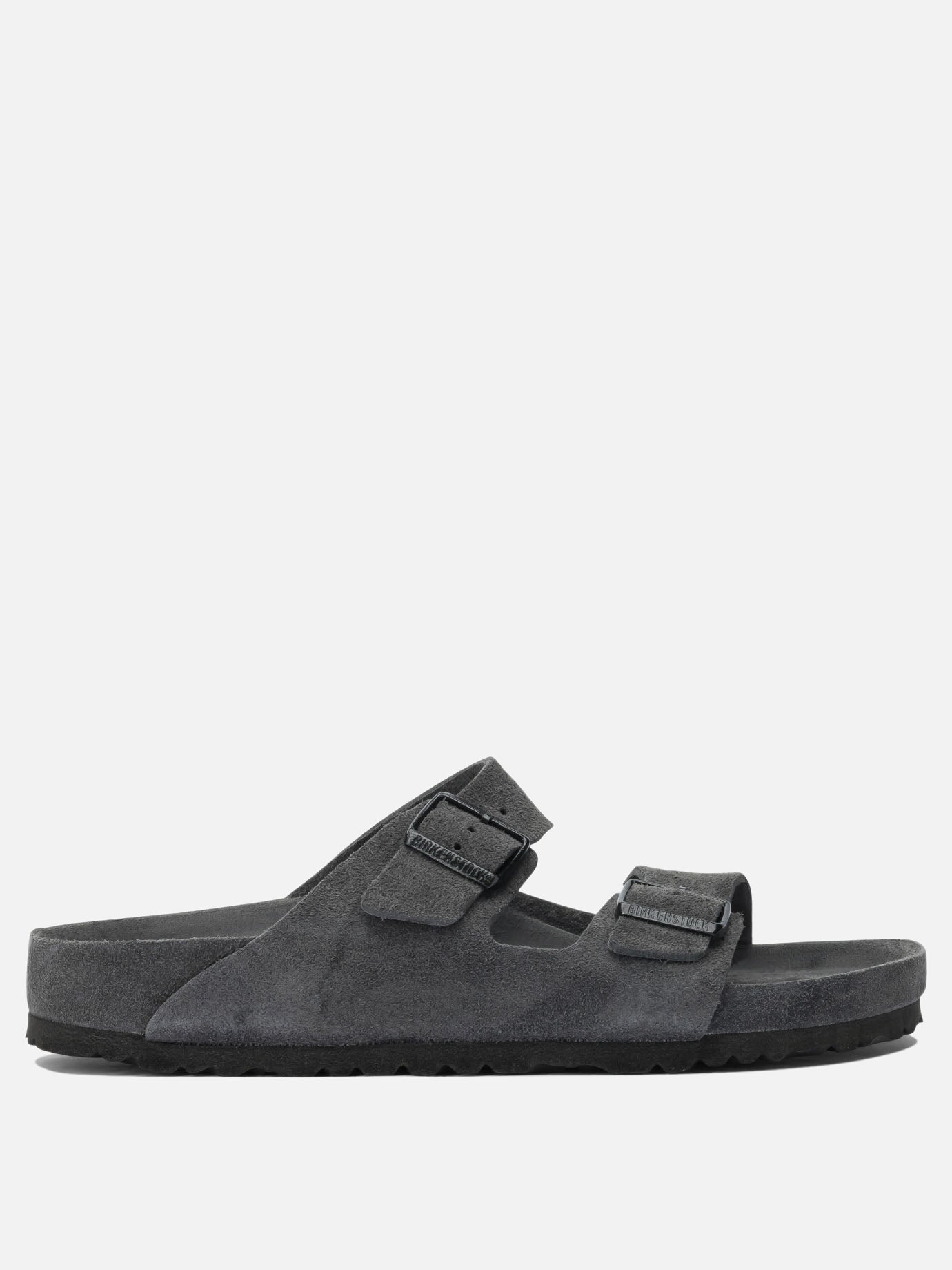 Flat sandals 100% leather - 100% rubber  Grey - Birkenstock Men | PDP | Replica Handbags  | thumbnail