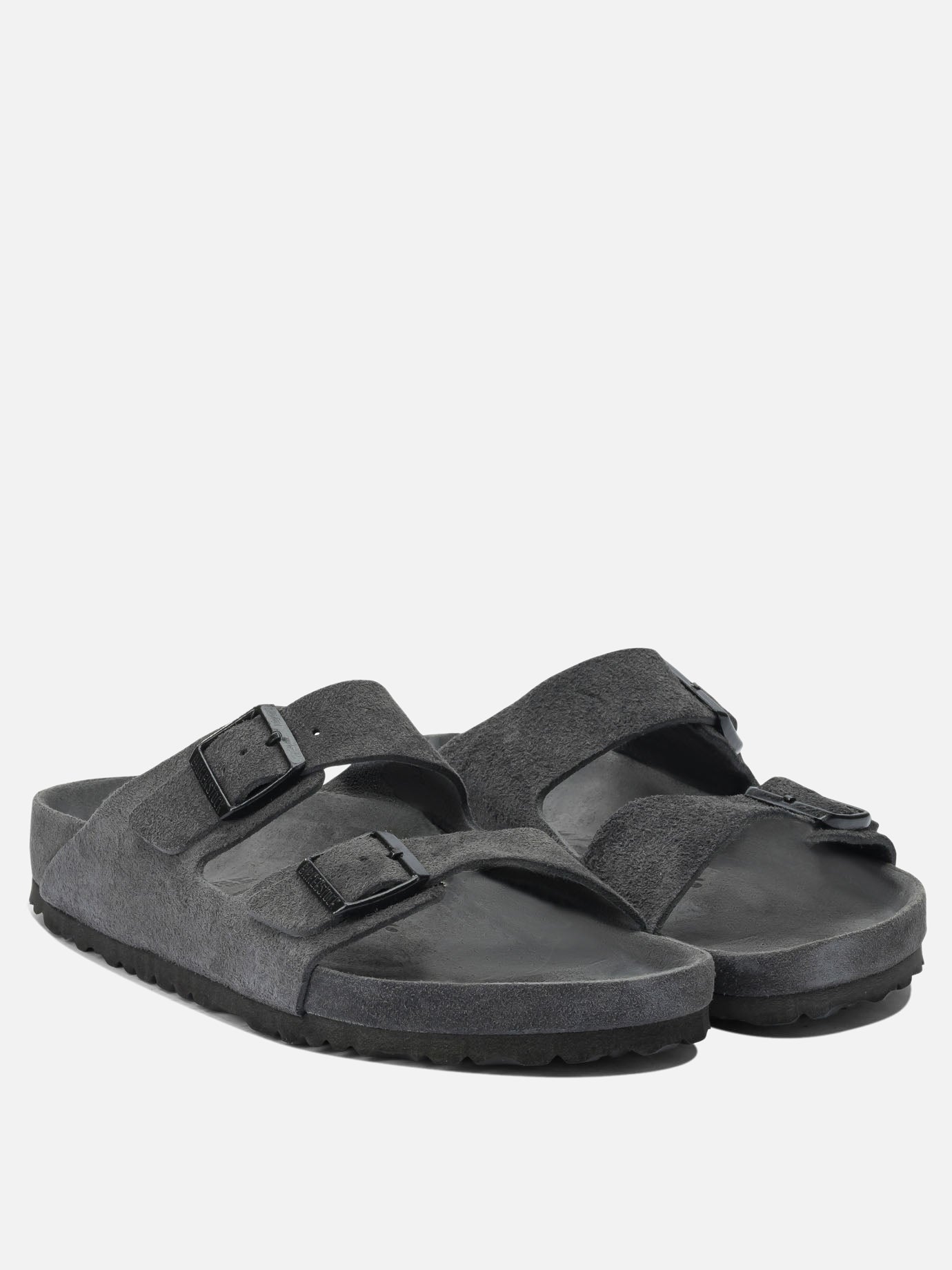 Flat sandals 100% leather - 100% rubber  Grey - Birkenstock Men | PDP | Replica Handbags  | thumbnail_2