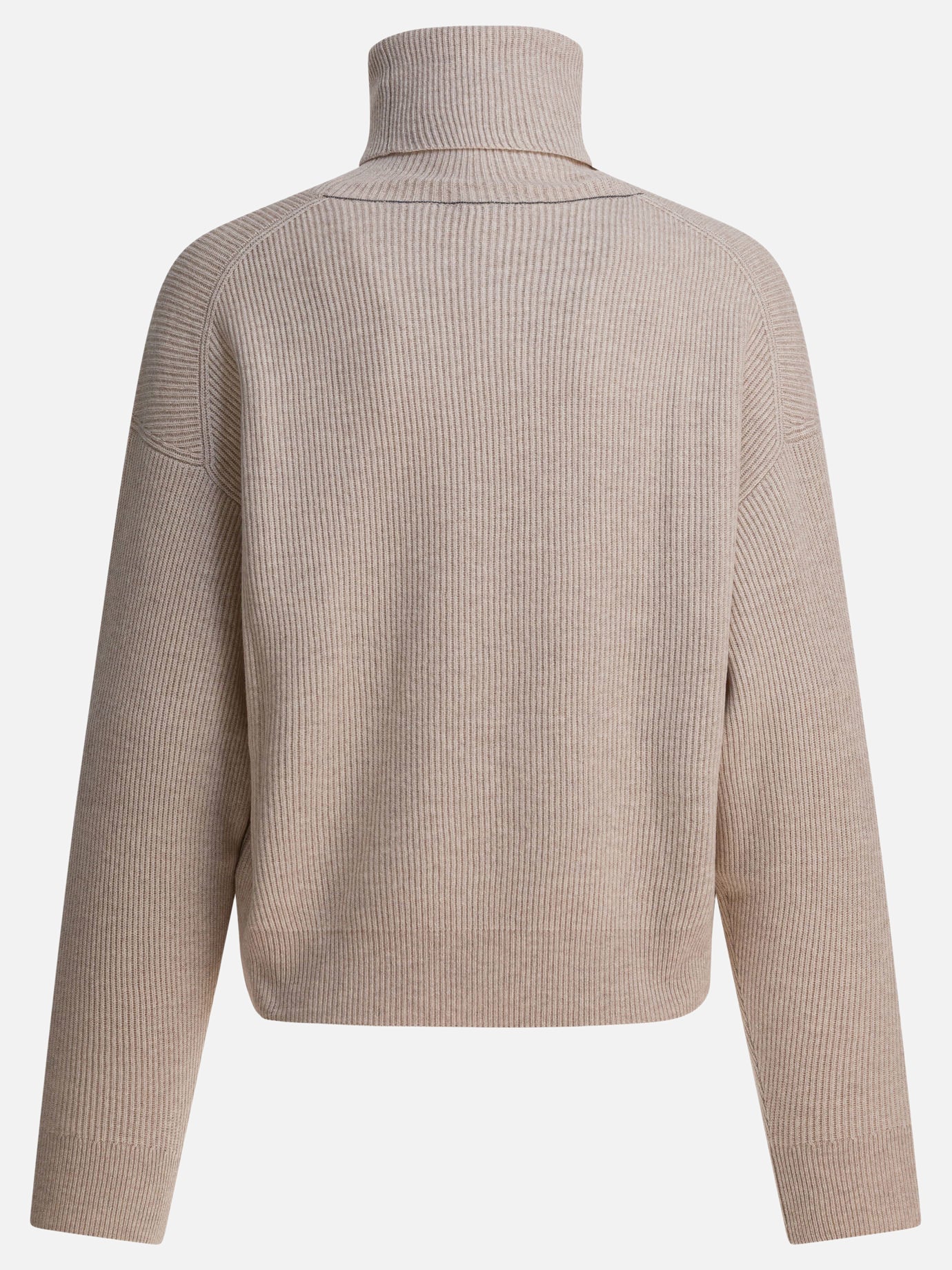 Turtleneck sweaters Solid colour  Beige - Brunello Cucinelli Women | PDP | Replica Handbags  | Zoom-Modal_2
