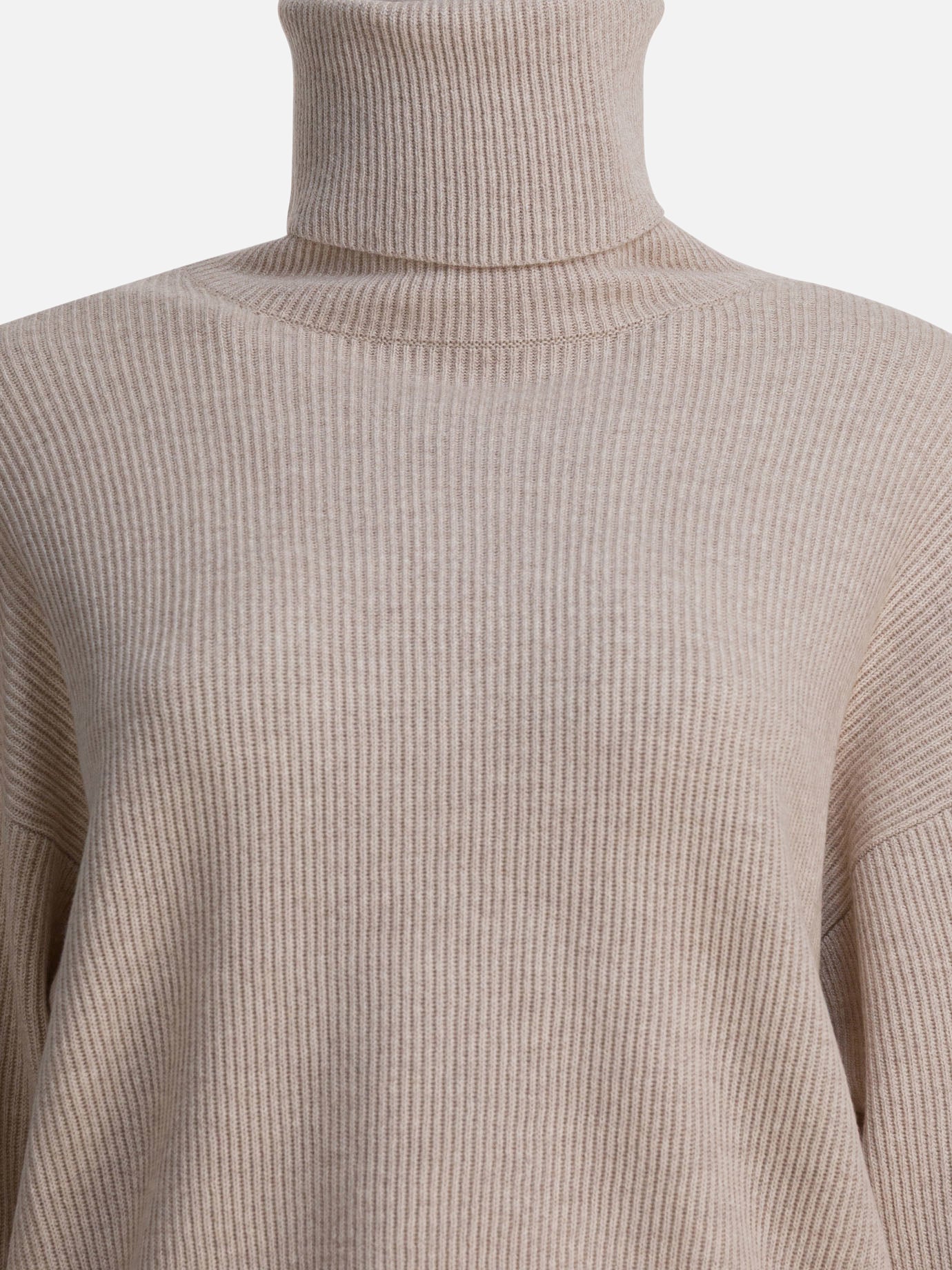 Turtleneck sweaters Solid colour  Beige - Brunello Cucinelli Women | PDP | Replica Handbags  | Zoom-Modal_3
