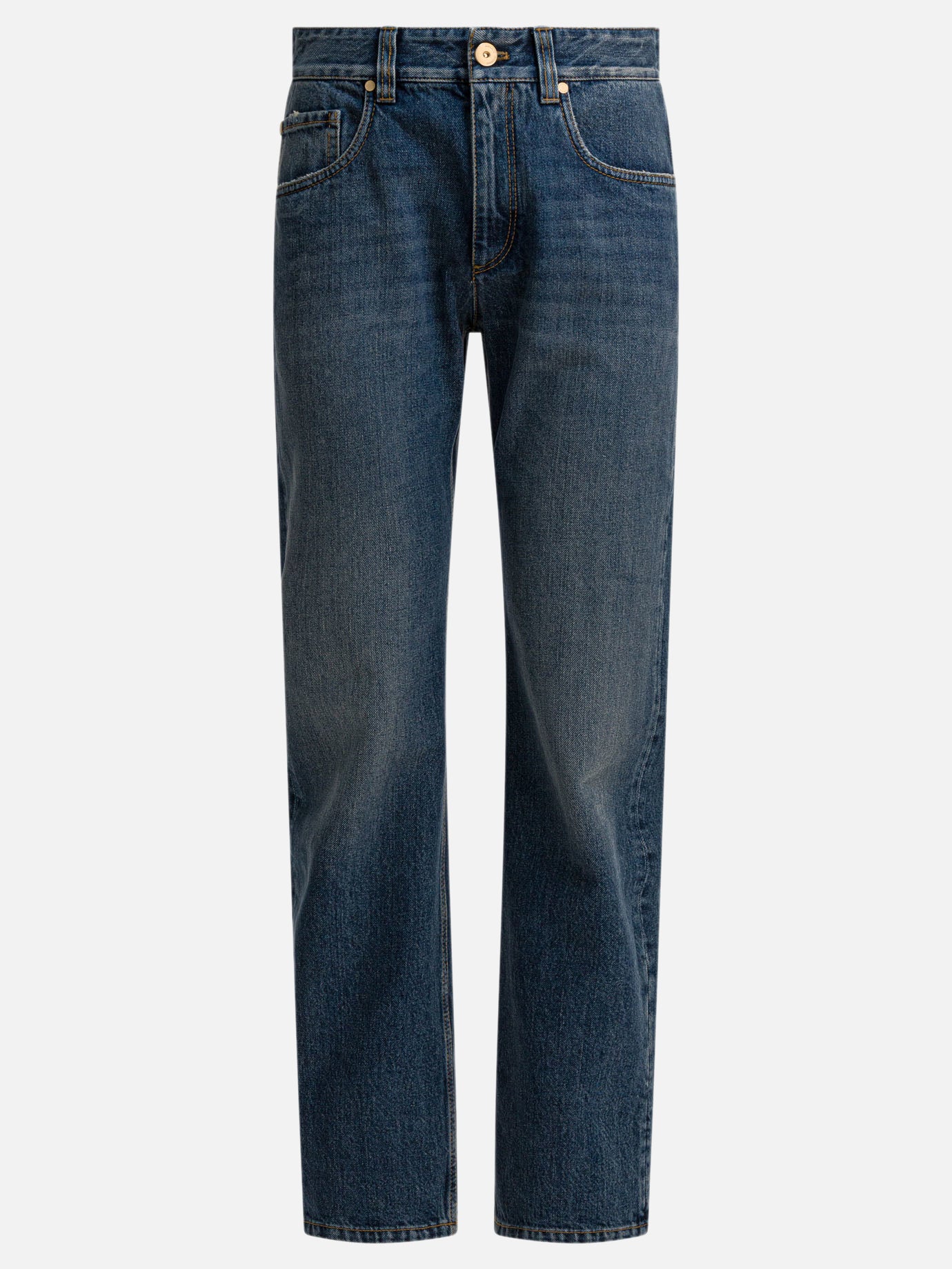 Straight-leg jeans Solid colour  Blue - Brunello Cucinelli Women | PLP | Replica Handbags  
