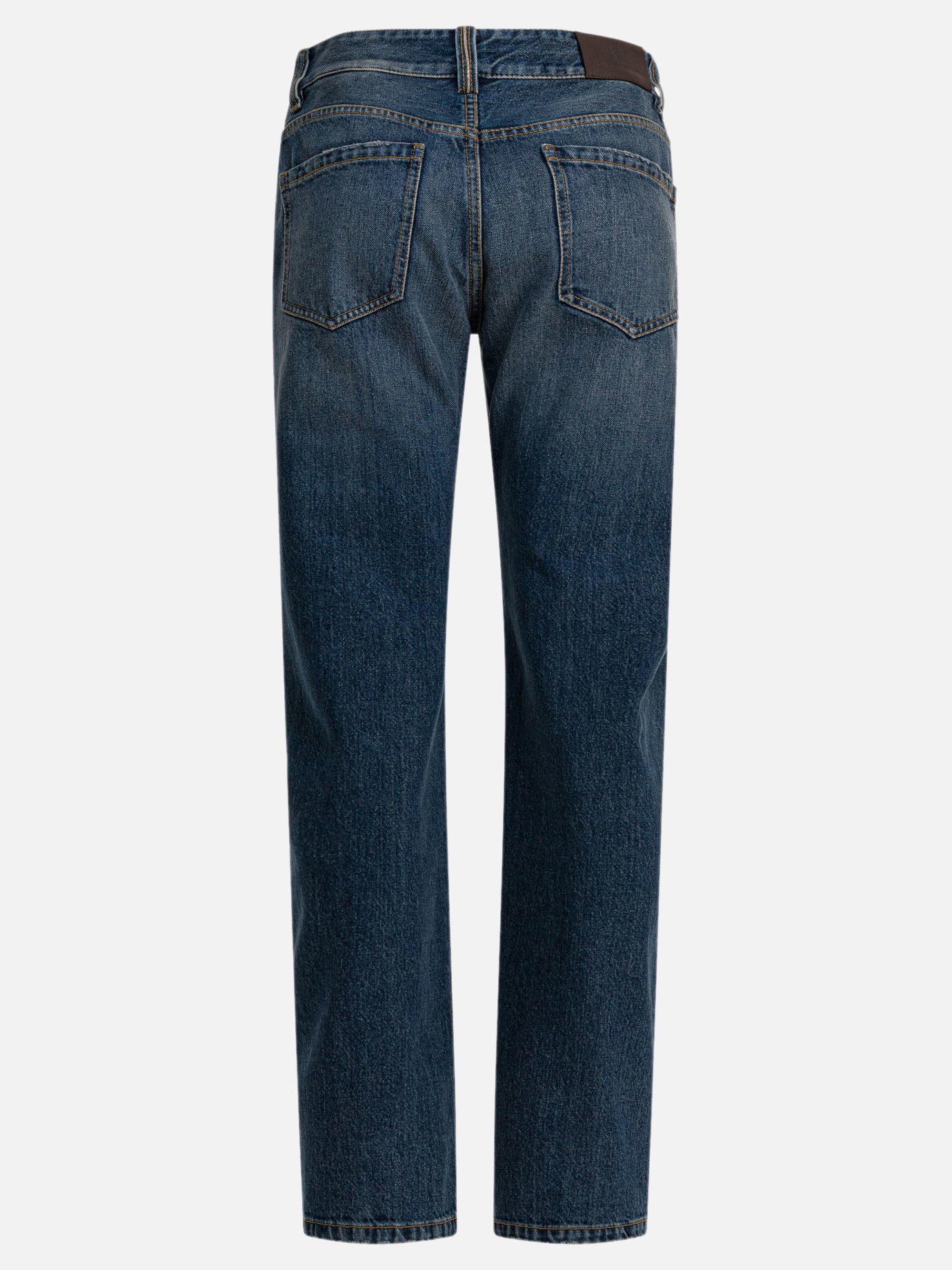 Straight-leg jeans Solid colour  Blue - Brunello Cucinelli Women | PDP | Replica Handbags  | Zoom-Modal_2
