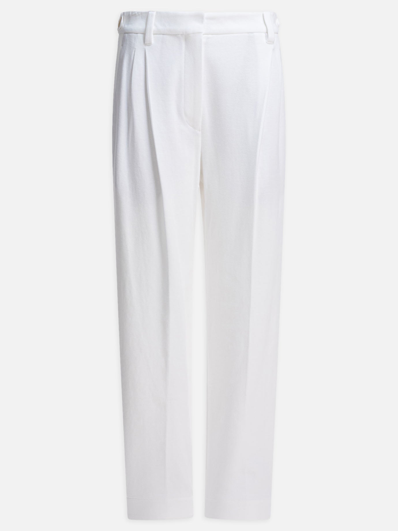 Tailored trousers Solid colour  White - Brunello Cucinelli Women | PLP | Replica Handbags  
