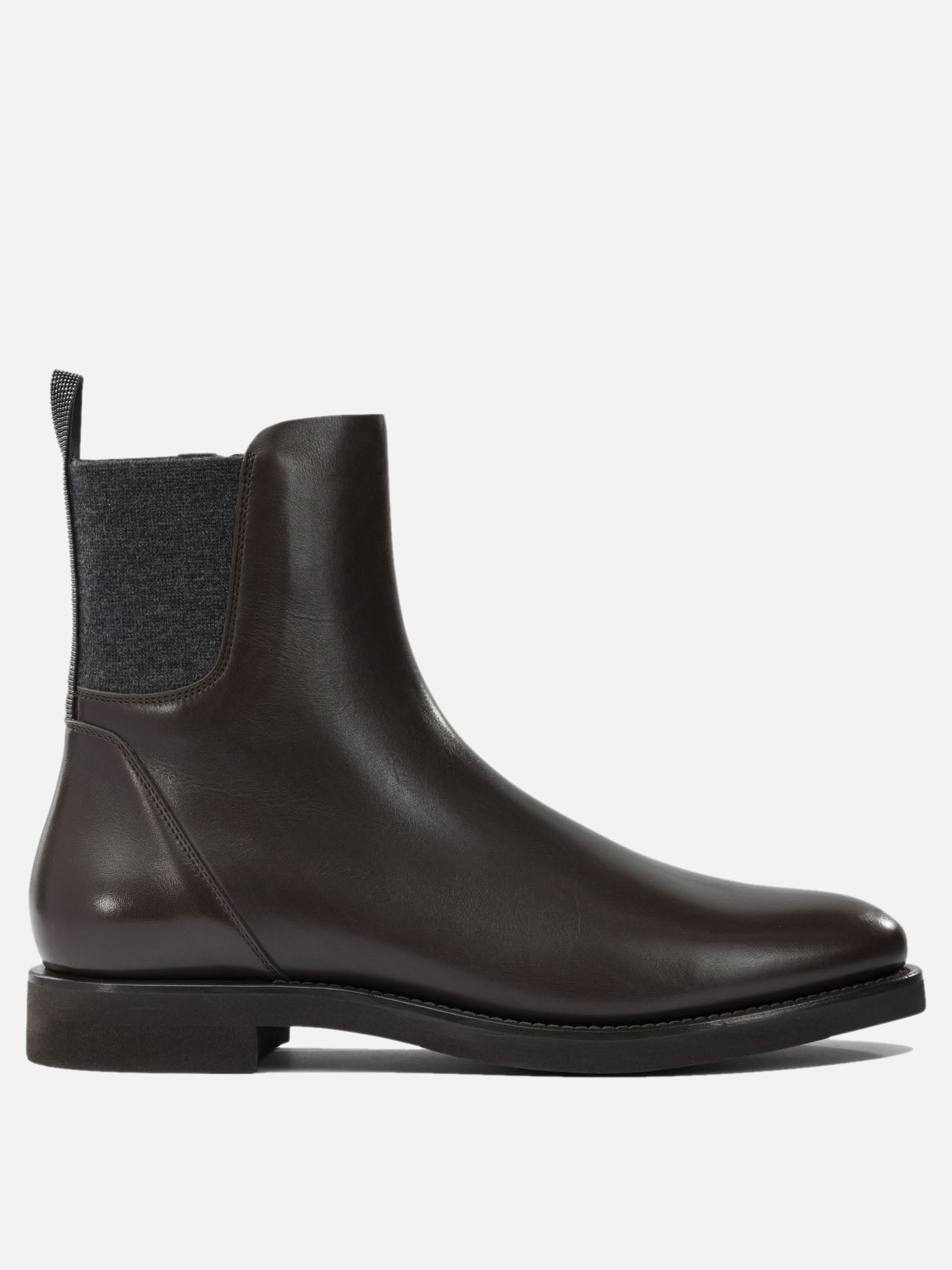 Chelsea boots 100% calf leather - 100% calf leather  Brown - Brunello Cucinelli Women | PDP | Replica Handbags  | Zoom-Modal
