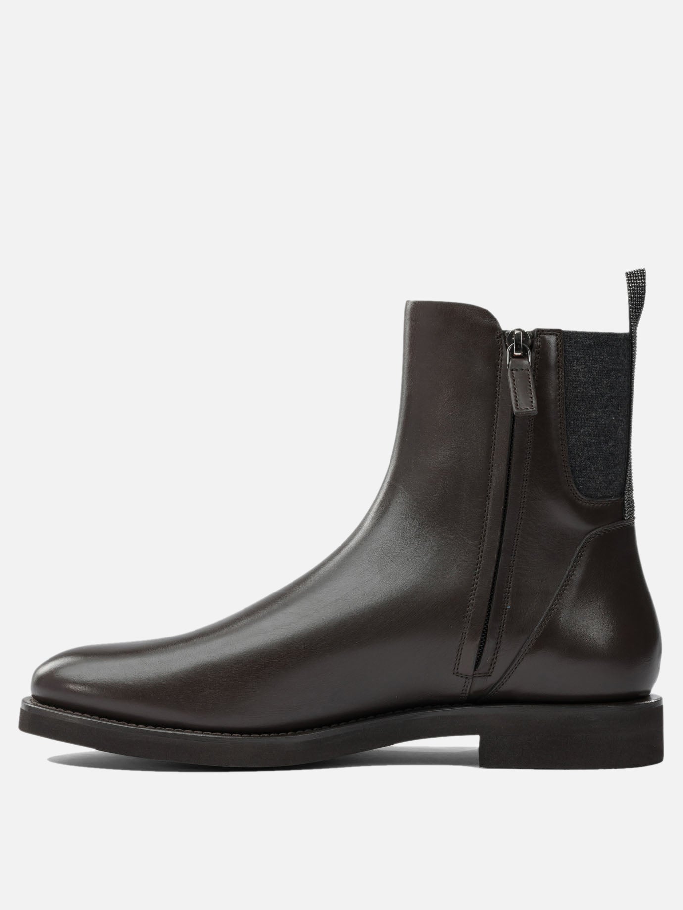 Chelsea boots 100% calf leather - 100% calf leather  Brown - Brunello Cucinelli Women | PDP | Replica Handbags  | thumbnail_3