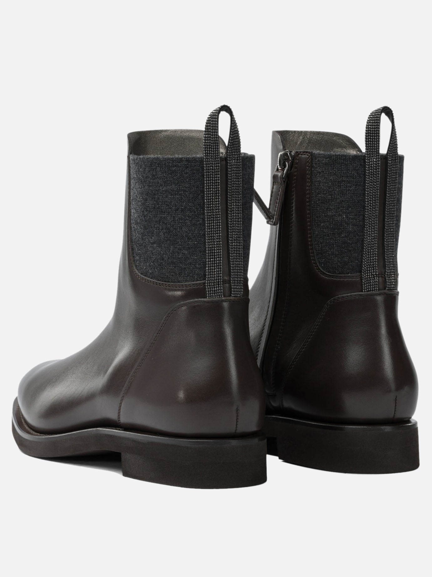 Chelsea boots 100% calf leather - 100% calf leather  Brown - Brunello Cucinelli Women | PDP | Replica Handbags  | thumbnail_4