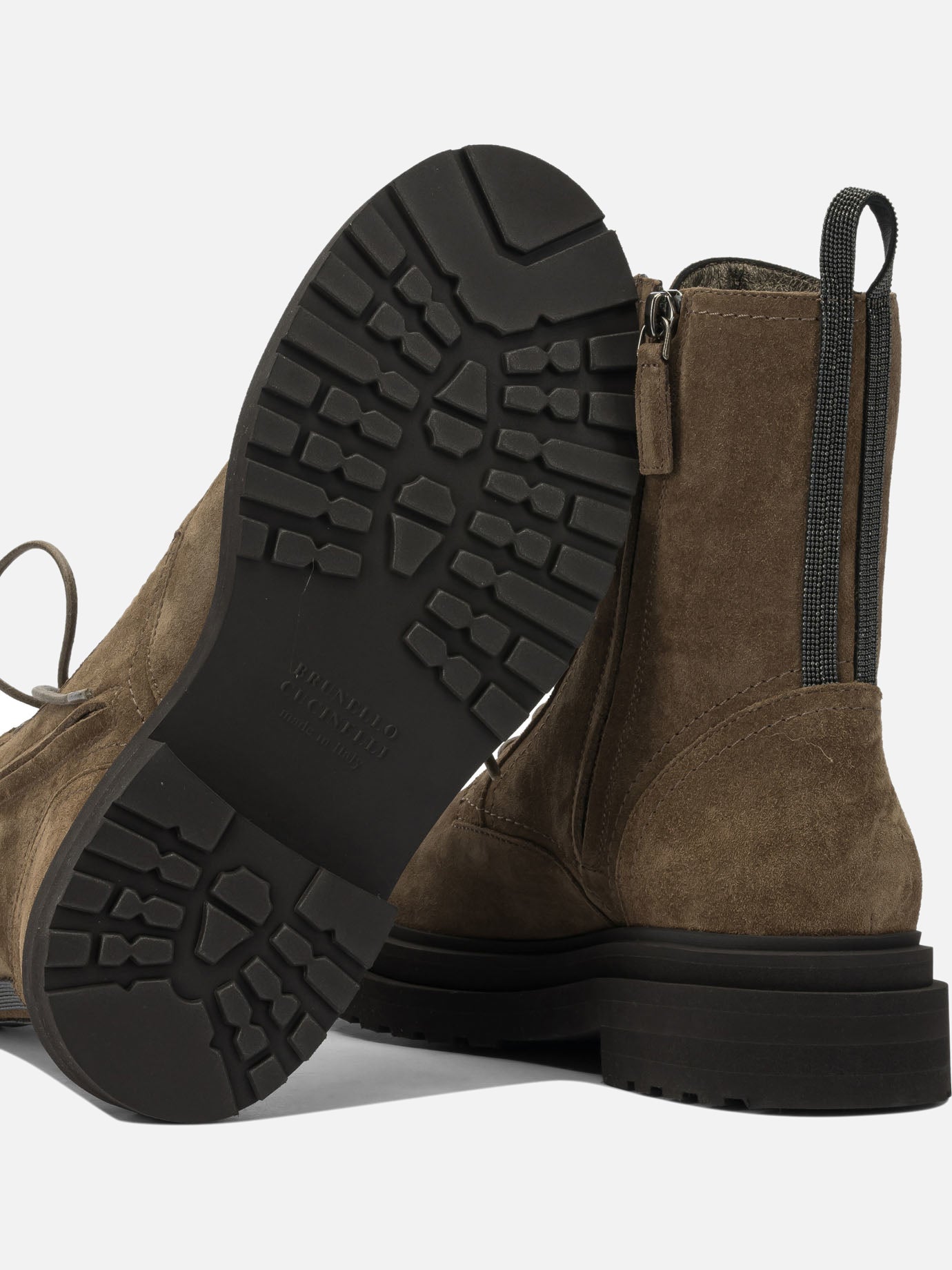 Lace-up boots 100% leather - 100% rubber  Brown - Brunello Cucinelli Women | PDP | Replica Handbags  | thumbnail_5