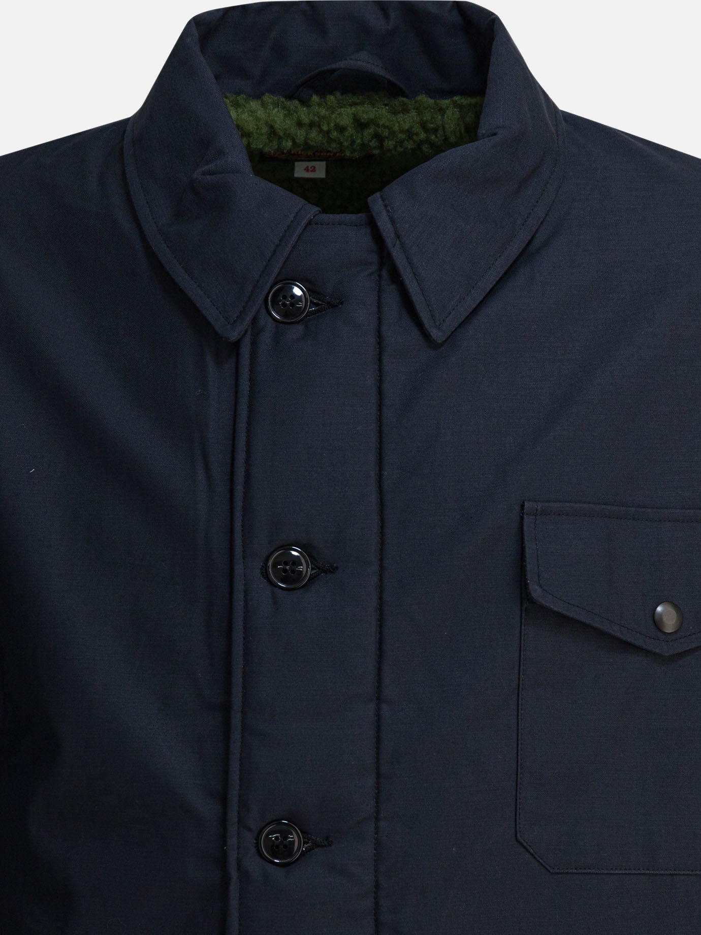 Quilted & Utility Jackets Solid colour  Blue - Buzz Rickson's Men | PDP | Replica Handbags  | Zoom-Modal_3
