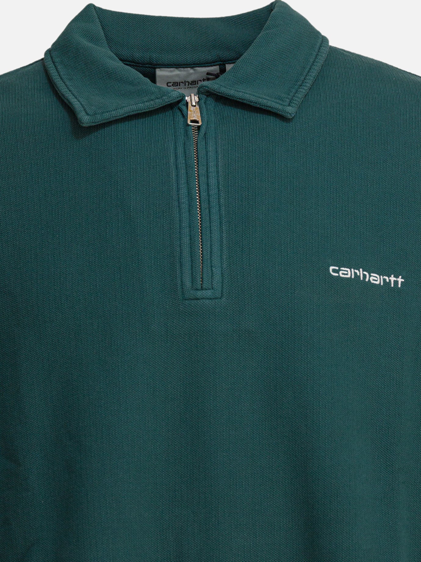 Half zip sweatshirts Logo  Green - Carhartt WIP Men | PDP | Replica Handbags  | Zoom-Modal_3
