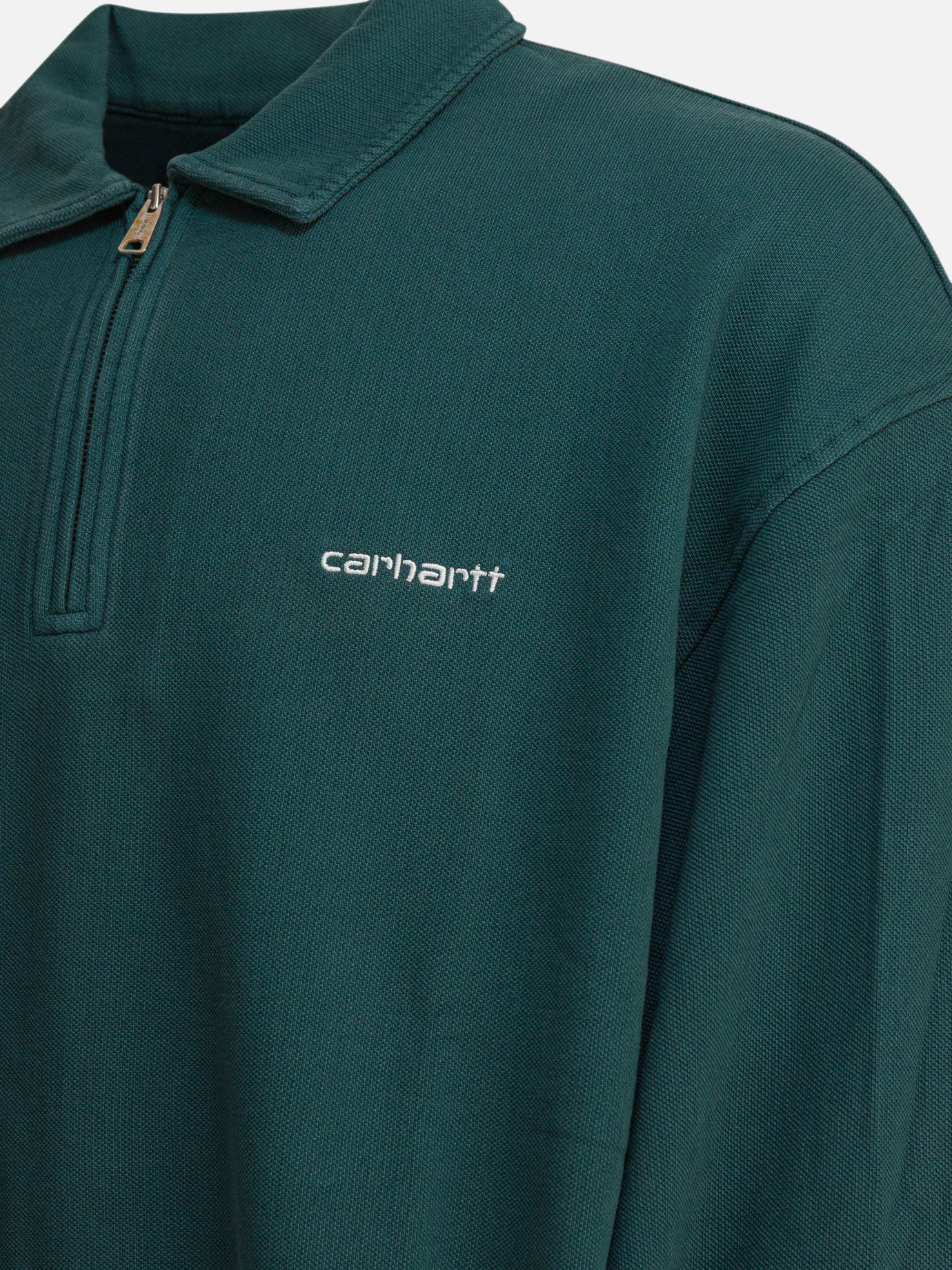 Half zip sweatshirts Logo  Green - Carhartt WIP Men | PDP | Replica Handbags  | Zoom-Modal_4
