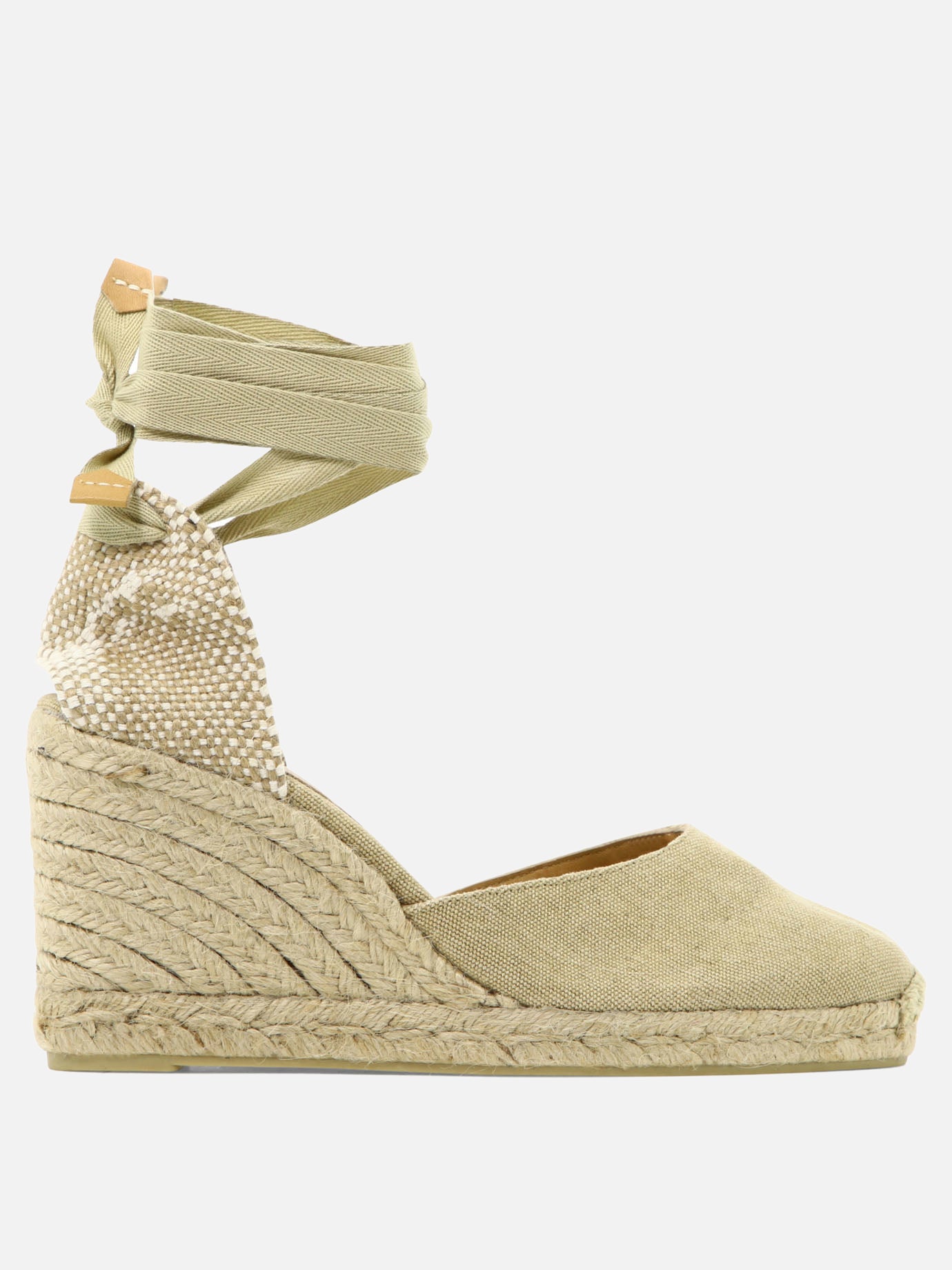 Heeled espadrilles 100% cotton - 100% rubber  Beige - Castañer Women | PDP | Replica Handbags  | Zoom-Modal
