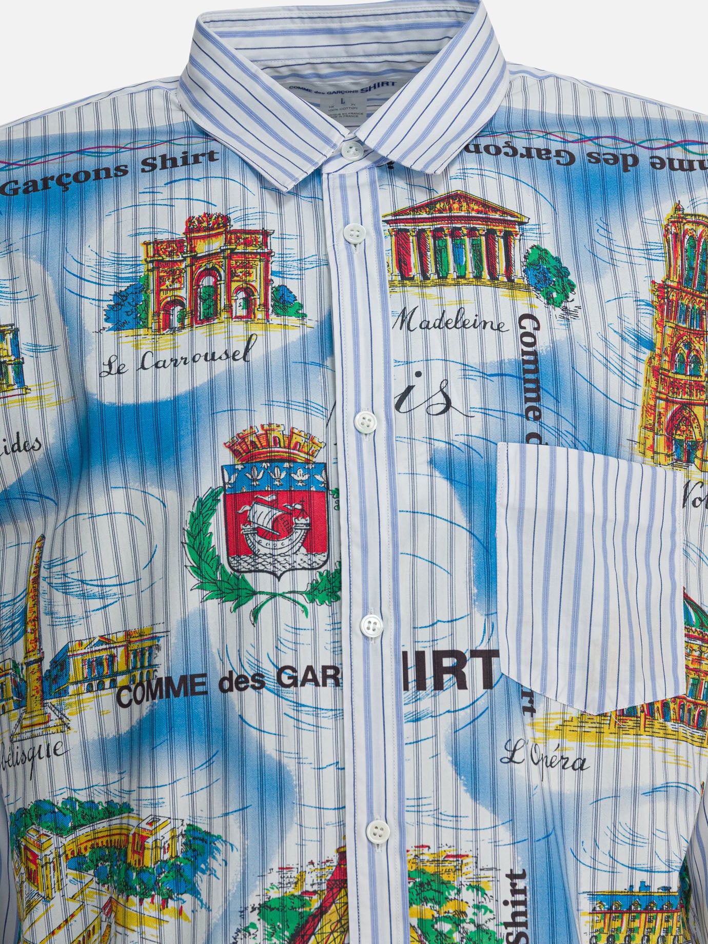 Casual shirts Graphics  Light blue - Comme Des Garçons Shirt Men | PDP | Replica Handbags  | thumbnail_3