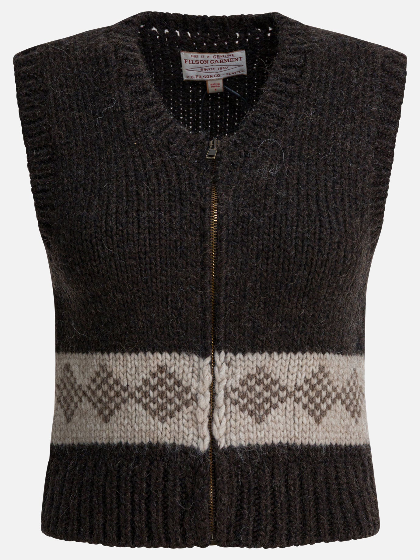 Vests Textured knit  Brown - Filson Women | PDP | Replica Handbags  | Zoom-Modal
