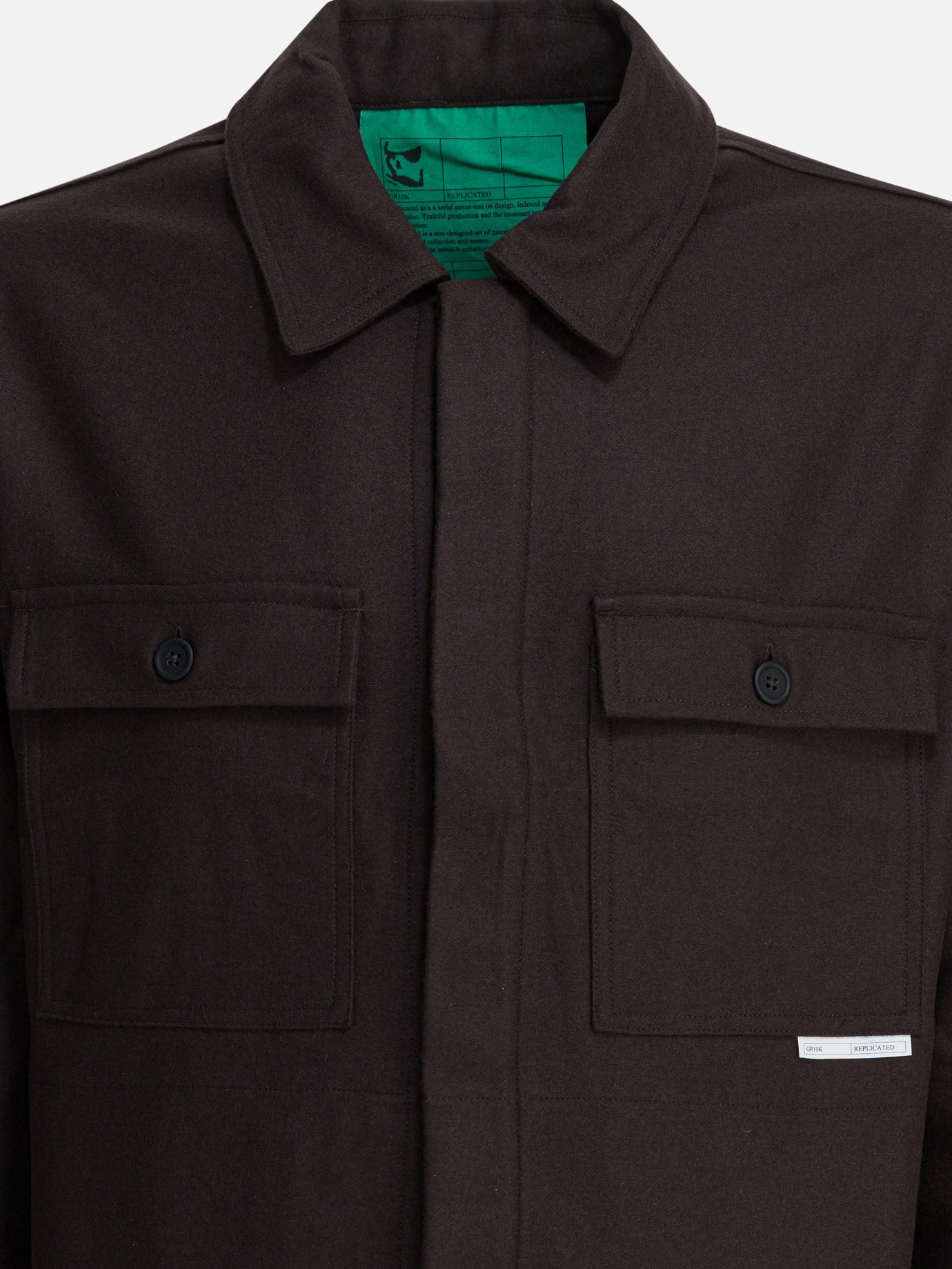 Overshirt jackets Solid colour  Brown - Gr10K Men | PDP | Replica Handbags  | Zoom-Modal_3
