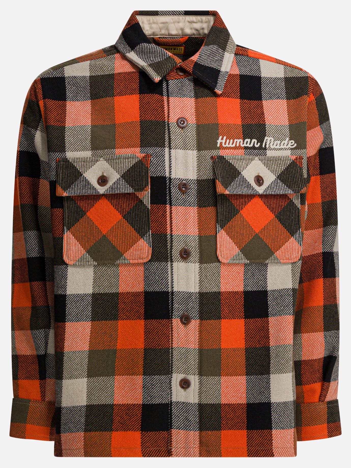 Overshirt jackets Check  Orange - Human Made Men | PDP | Replica Handbags  | Zoom-Modal

