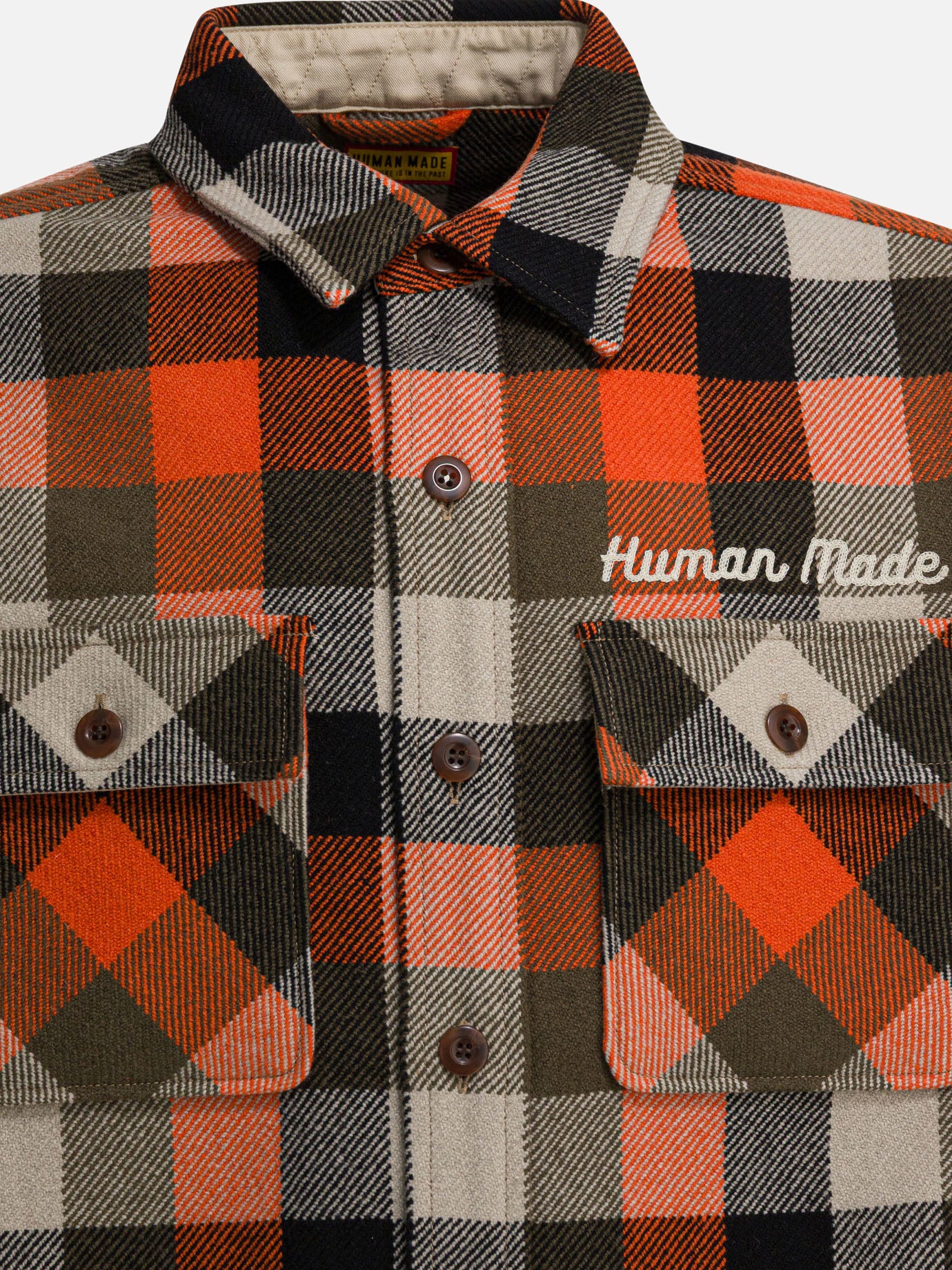 Overshirt jackets Check  Orange - Human Made Men | PDP | Replica Handbags  | thumbnail_3