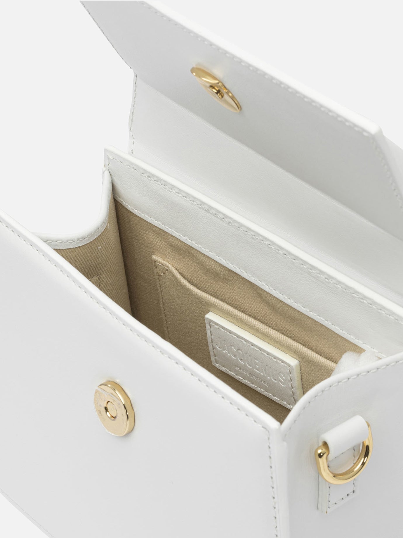 Small bags 100% cow leather - Lining : 100% cotton  White - Jacquemus Women | PDP | Replica Handbags  | Zoom-Modal_5
