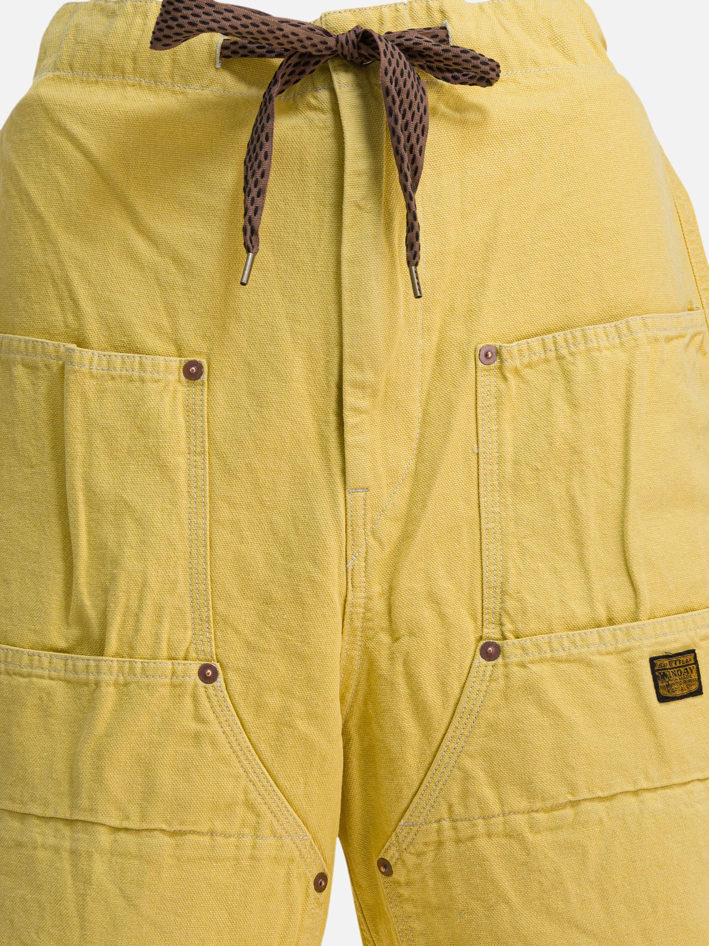 Drawstring shorts Solid colour  Yellow - KAPITAL Men | PDP | Replica Handbags  | Zoom-Modal_3
