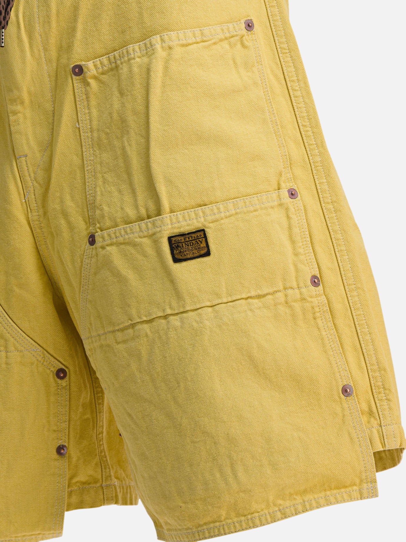 Drawstring shorts Solid colour  Yellow - KAPITAL Men | PDP | Replica Handbags  | thumbnail_4
