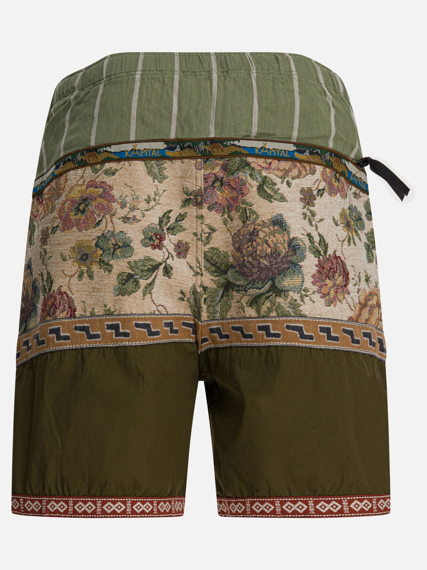 Drawstring shorts Patchwork  Green - KAPITAL Men | PDP | Replica Handbags  | thumbnail_2