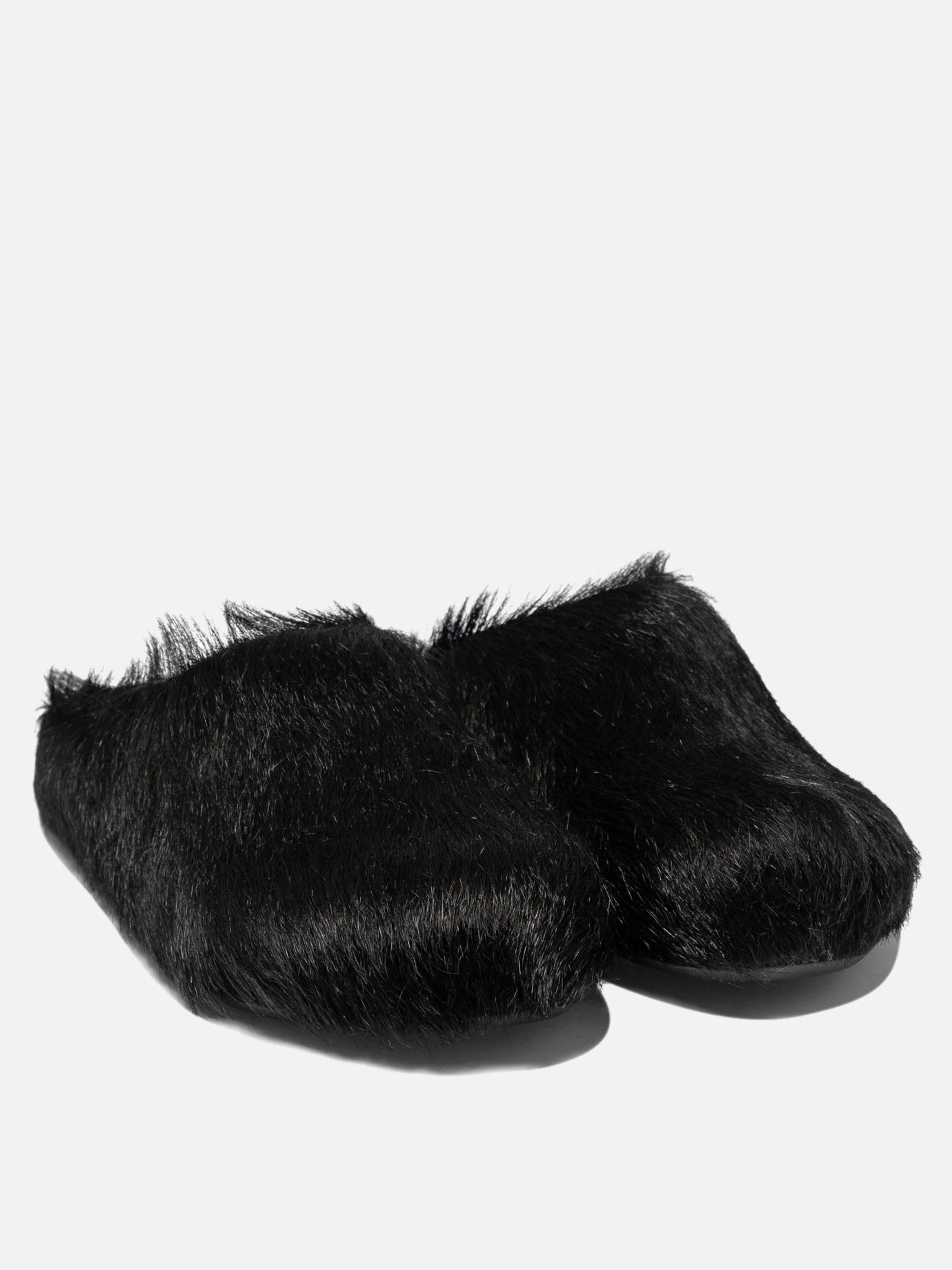 Slippers 100% calf hair - 100% rubber  Black - Marni Women | PLP | Replica Handbags  | 2
