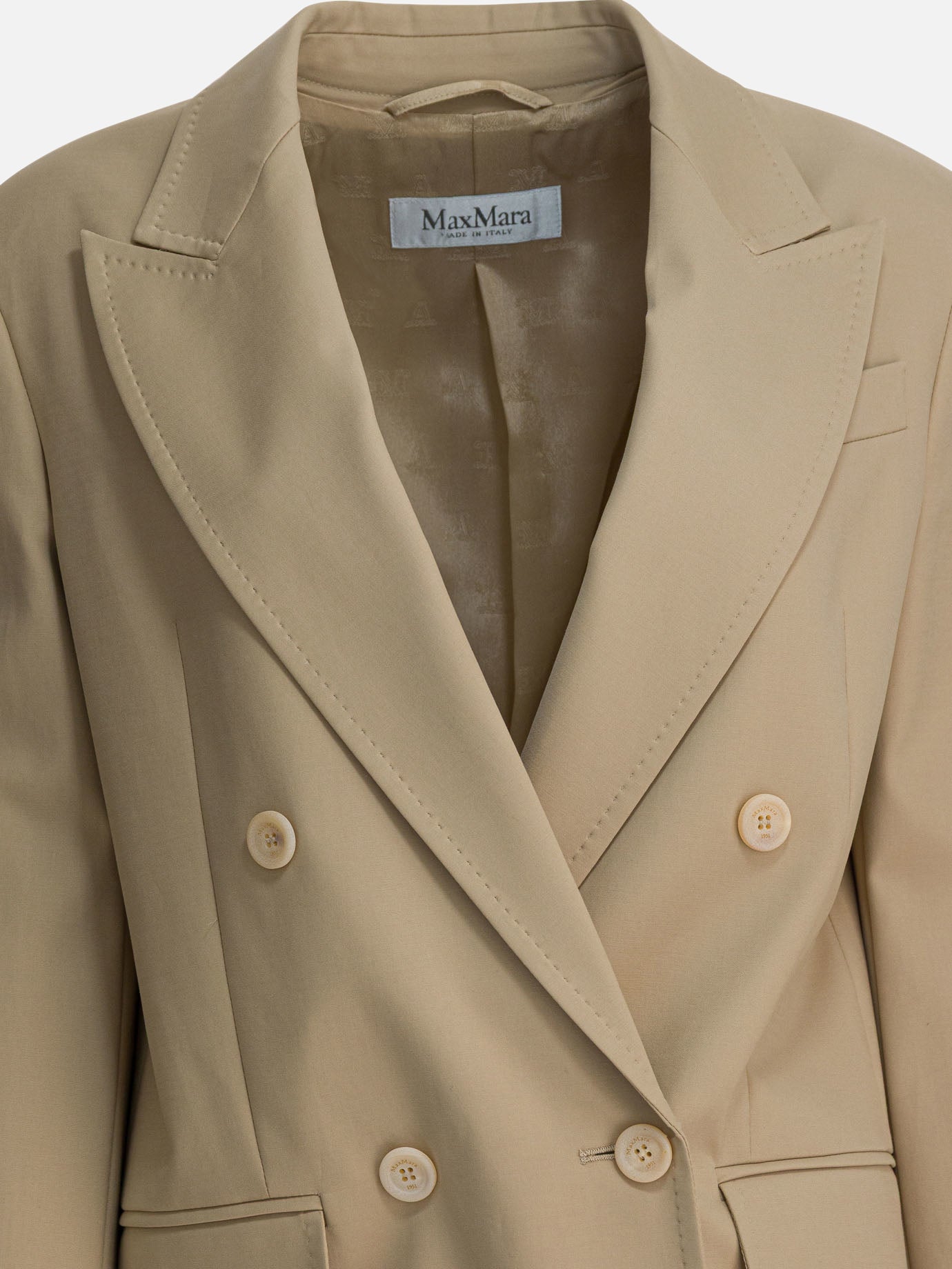Blazers Solid colour  Beige - Max Mara Women | PDP | Replica Handbags  | thumbnail_3