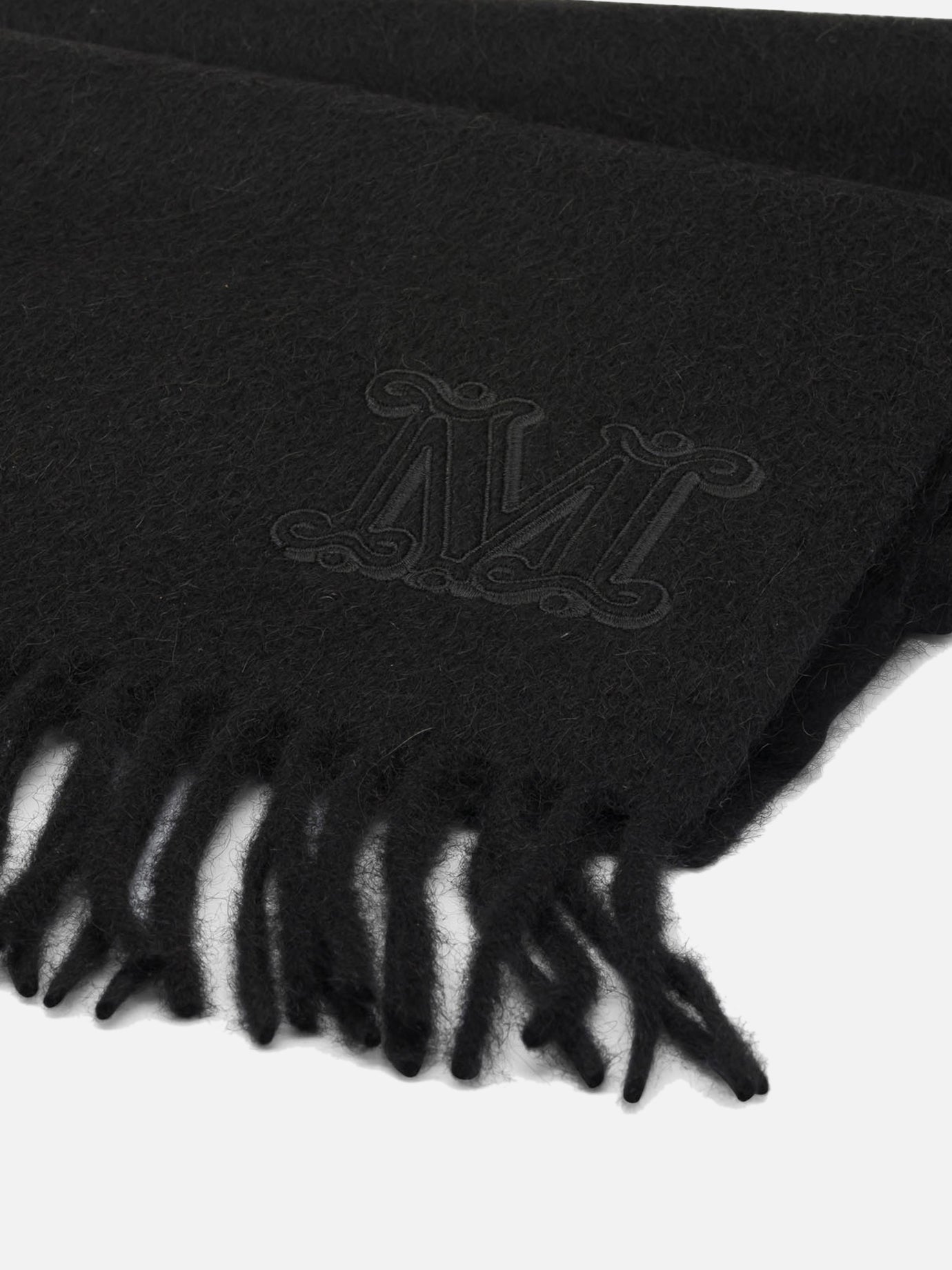 Fringed scarves 100% camel  Black - Max Mara Women | PLP | Replica Handbags  | 2
