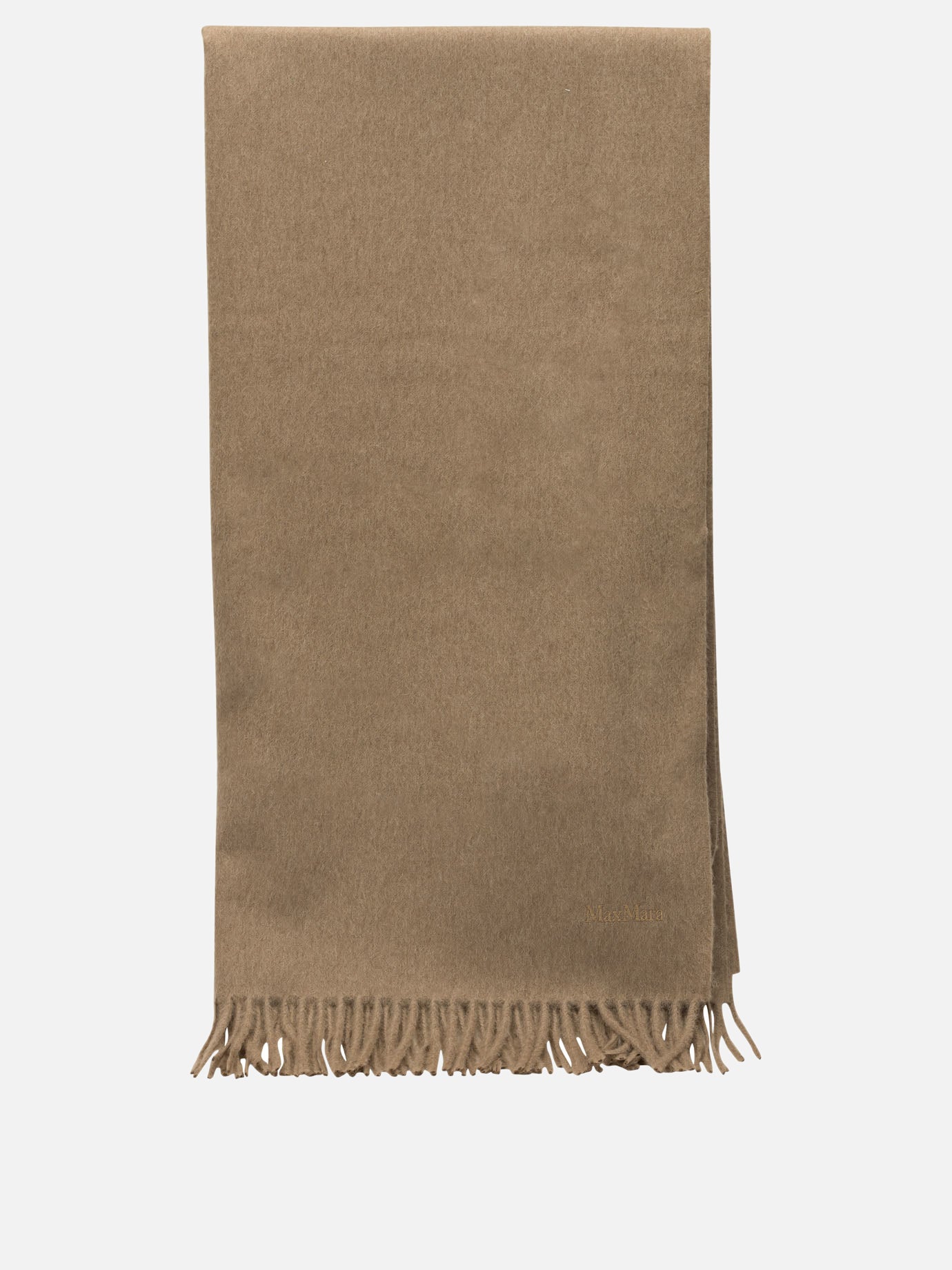 Fringed scarves 100% camel  Brown - Max Mara Women | PLP | Replica Handbags  
