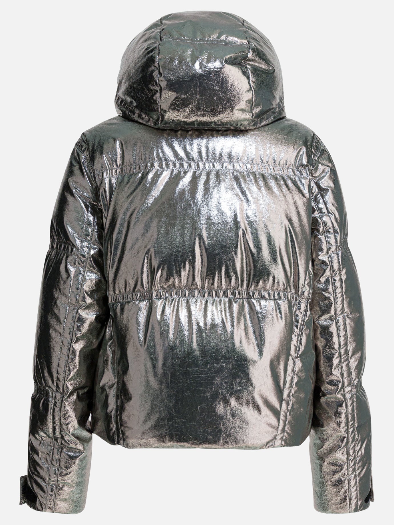 Down jackets Solid colour  Silver - Moncler Grenoble Women | PLP | Replica Handbags  | 2

