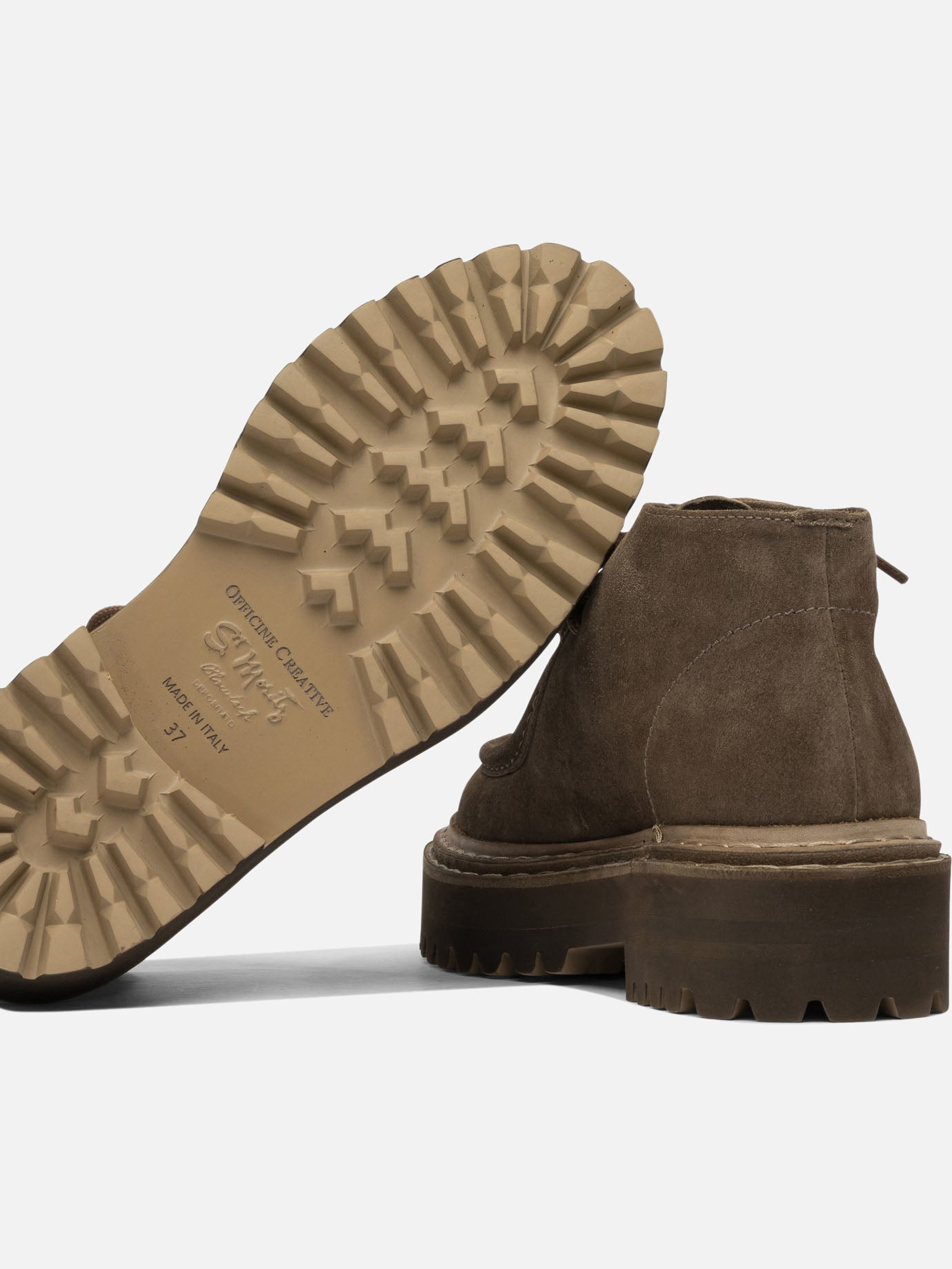 Laced loafers 100% suede - 100% rubber  Beige - Officine Creative Women | PDP | Replica Handbags  | thumbnail_5