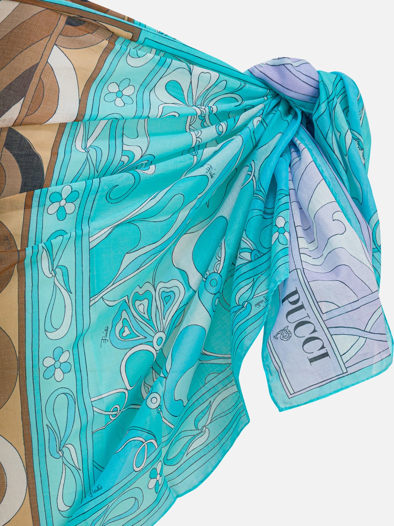 Beach dresses Graphics  Light blue - Pucci Women | PDP | Replica Handbags  | thumbnail_3