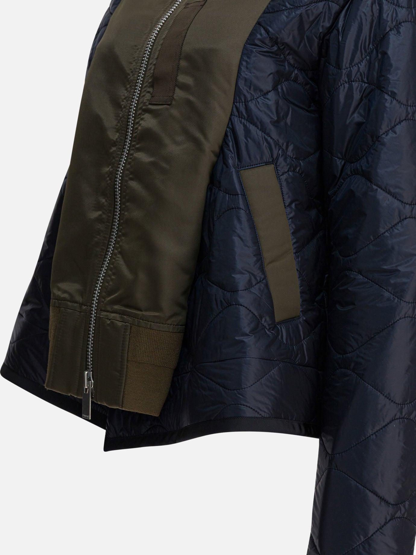 Bomber jackets Textured knit  Green - Sacai Women | PDP | Replica Handbags  | Zoom-Modal_4
