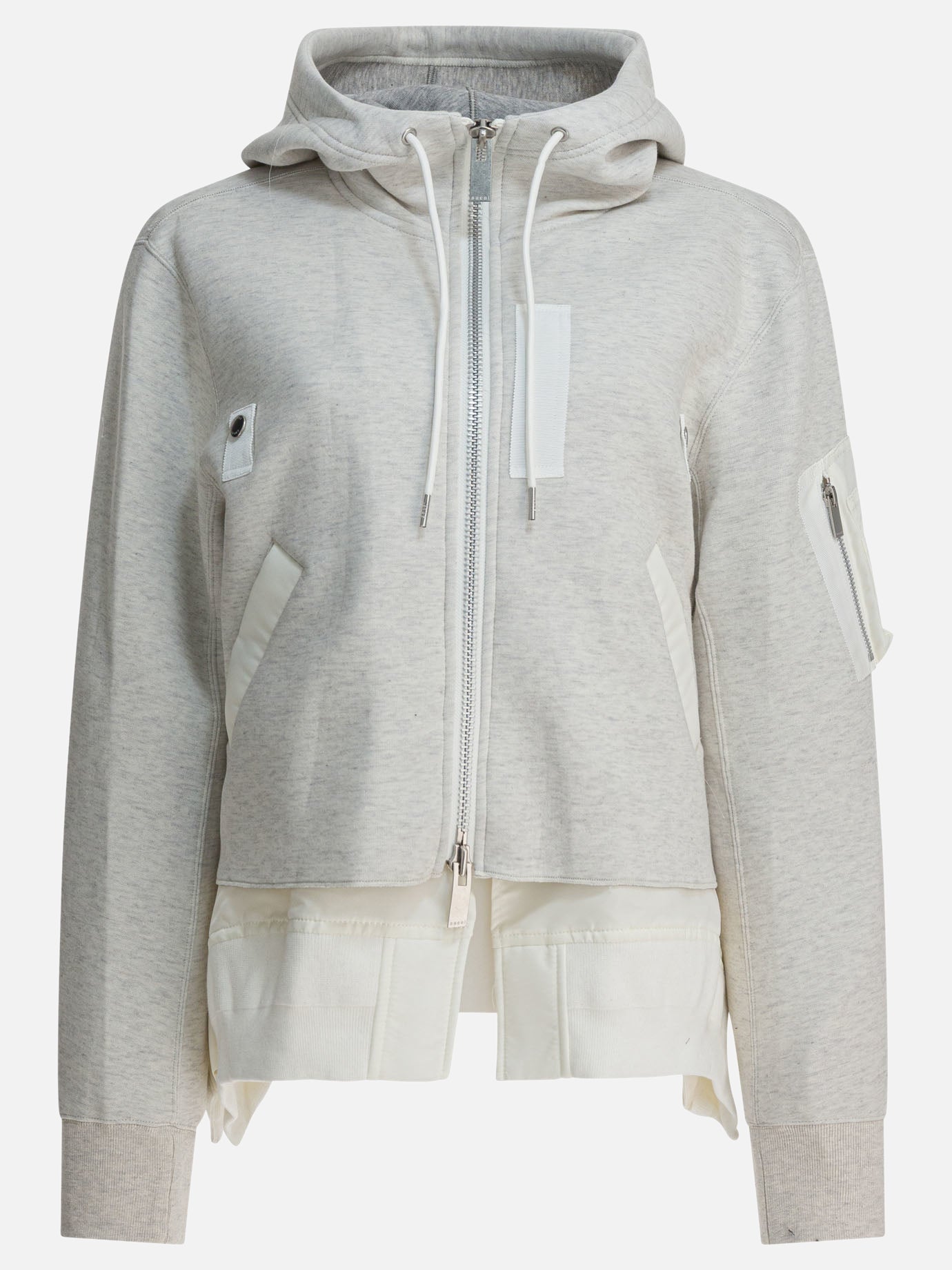 Full zip sweatshirts Solid colour  Grey - Sacai Women | PLP | Replica Handbags  
