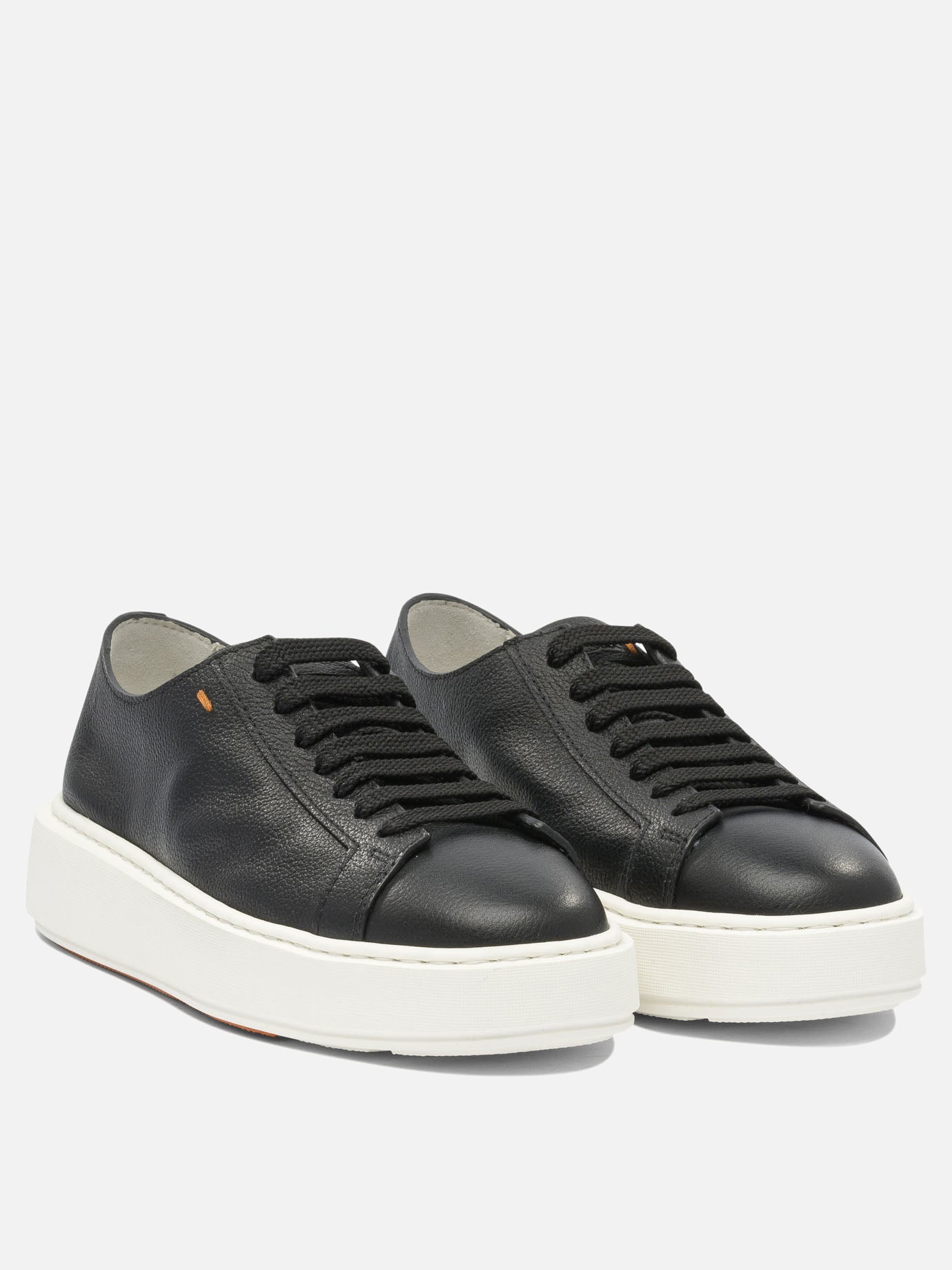 Low top sneakers 100% leather - 100% rubber  Black - Santoni Women | PDP | Replica Handbags  | Zoom-Modal_2
