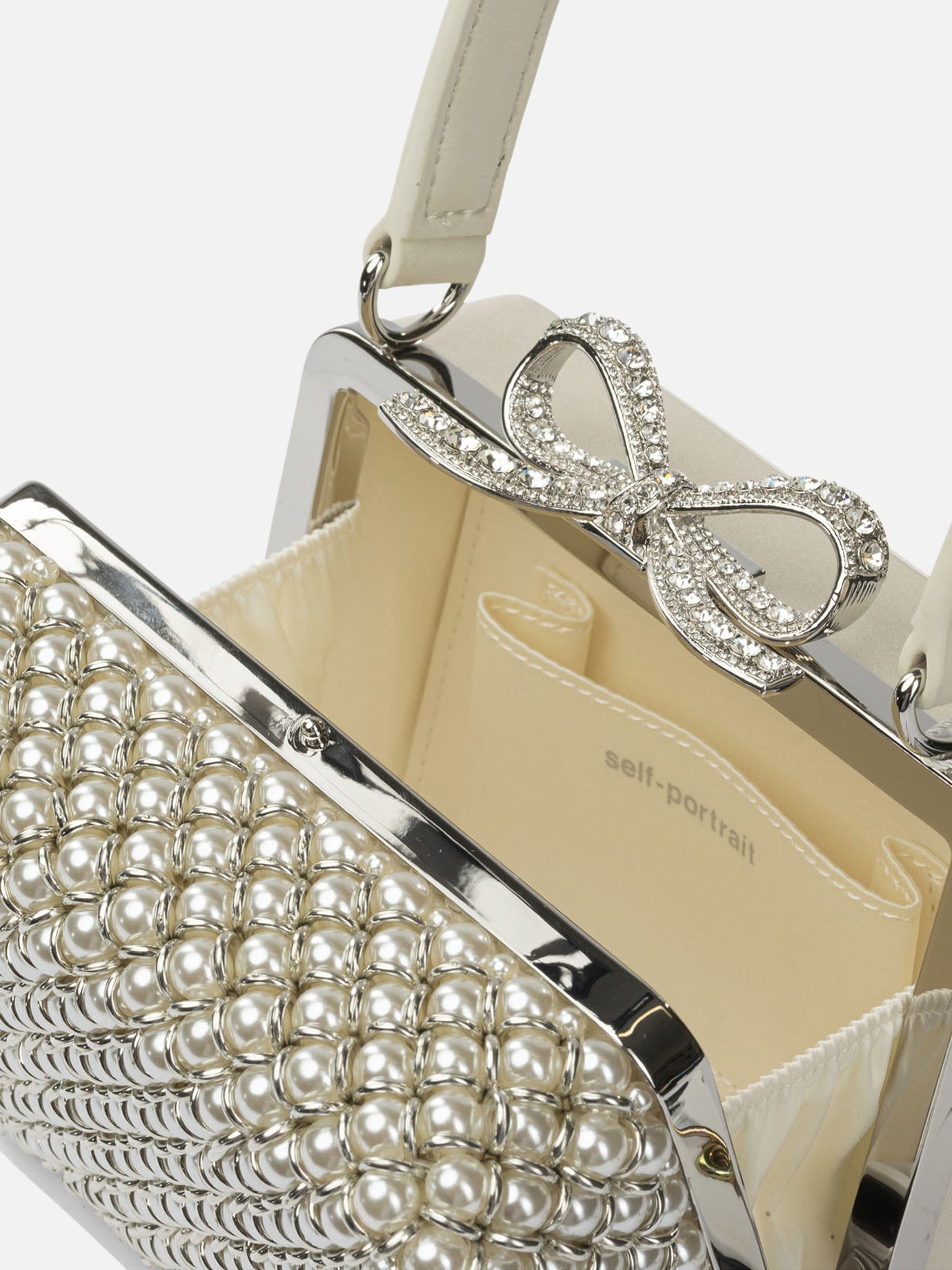 Mini bags 97% polyester 3% elastane  Beige - Self-portrait Women | PDP | Replica Handbags  | Zoom-Modal_5
