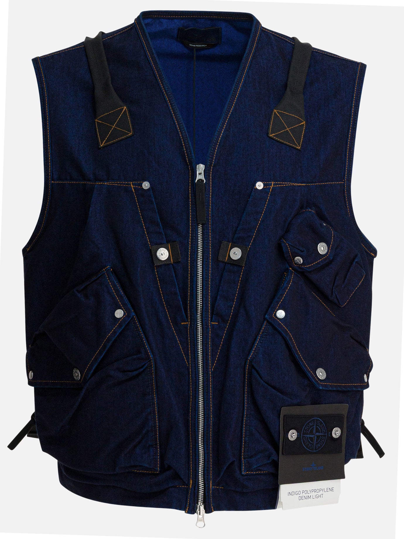 Vest jackets Solid colour  Blue - Stone Island Men | PDP | Replica Handbags  | thumbnail