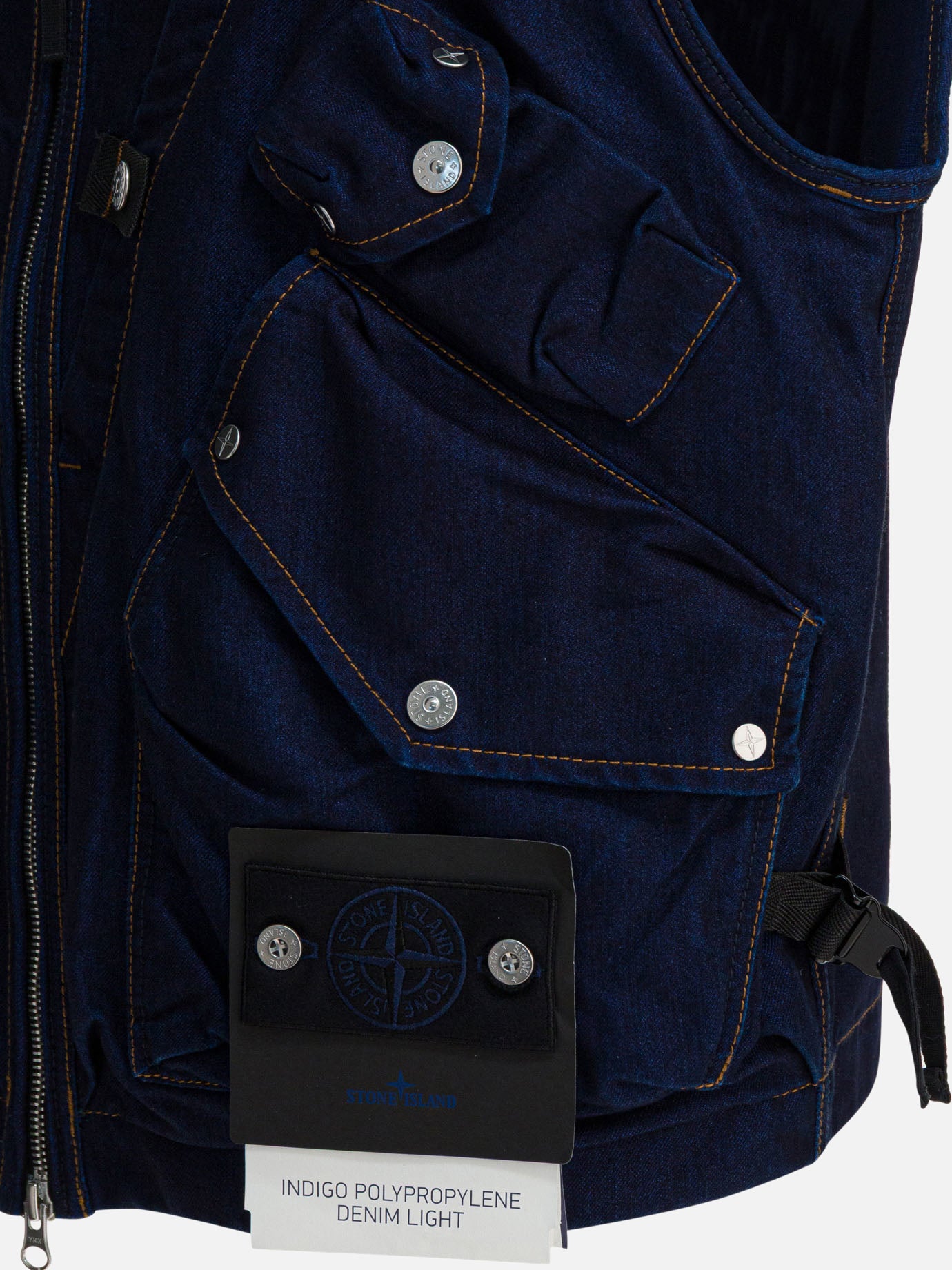 Vest jackets Solid colour  Blue - Stone Island Men | PDP | Replica Handbags  | thumbnail_4