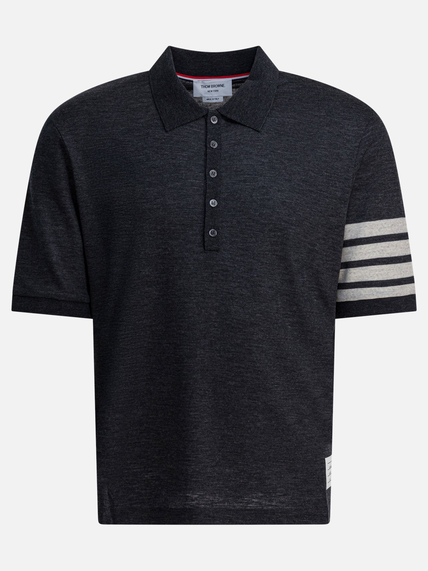 Polo shirts with buttons Logo  Grey - Thom Browne Men | PDP | Replica Handbags  
